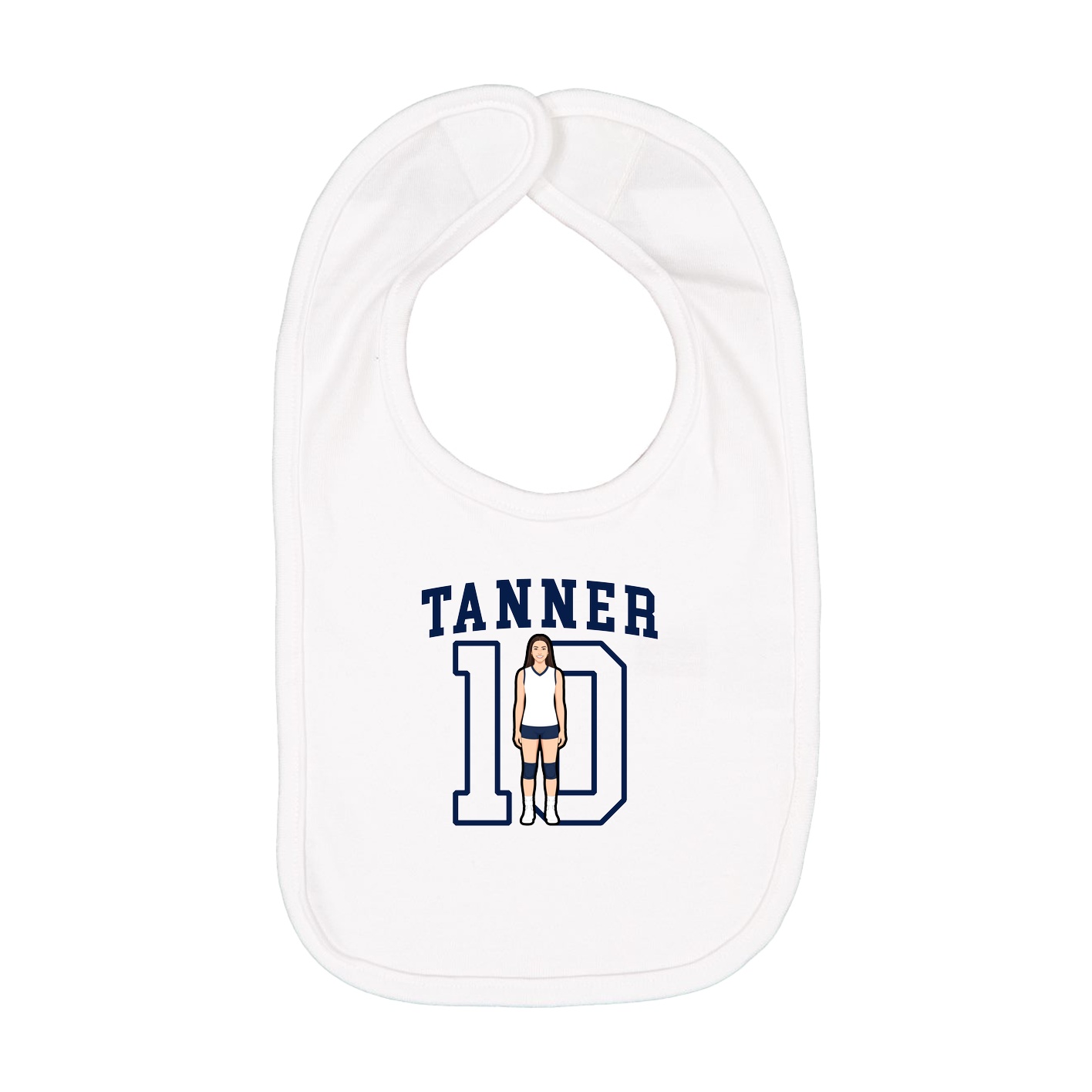 Infant Bib — Shirsey in White