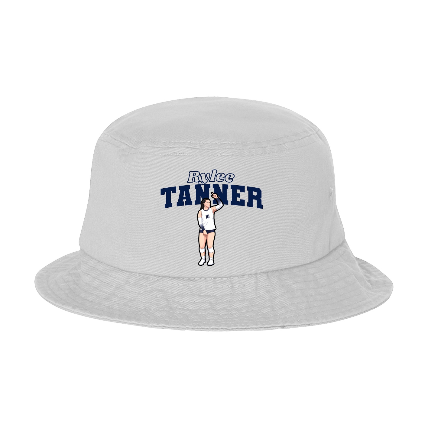 Bucket Cap — Name Arch in White