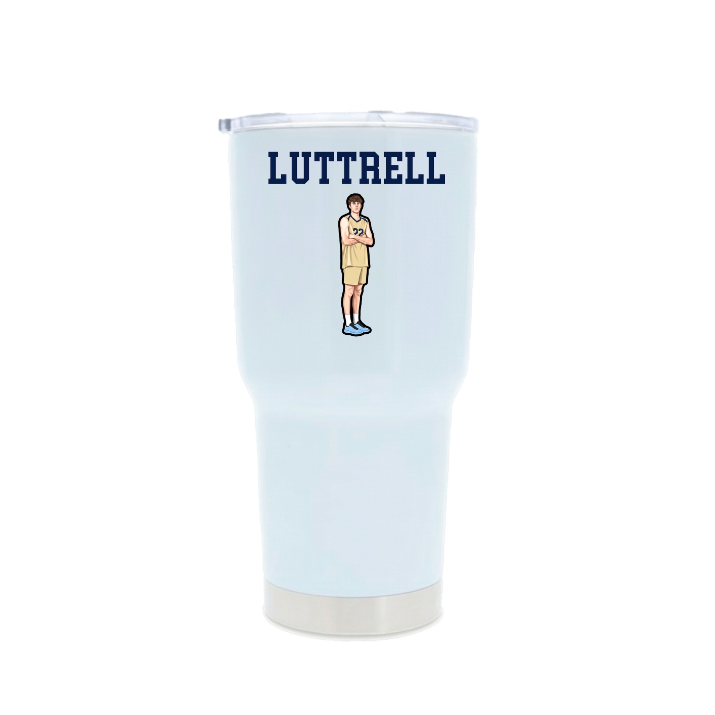30oz Stainless Steel Tumbler — Shirsey in White