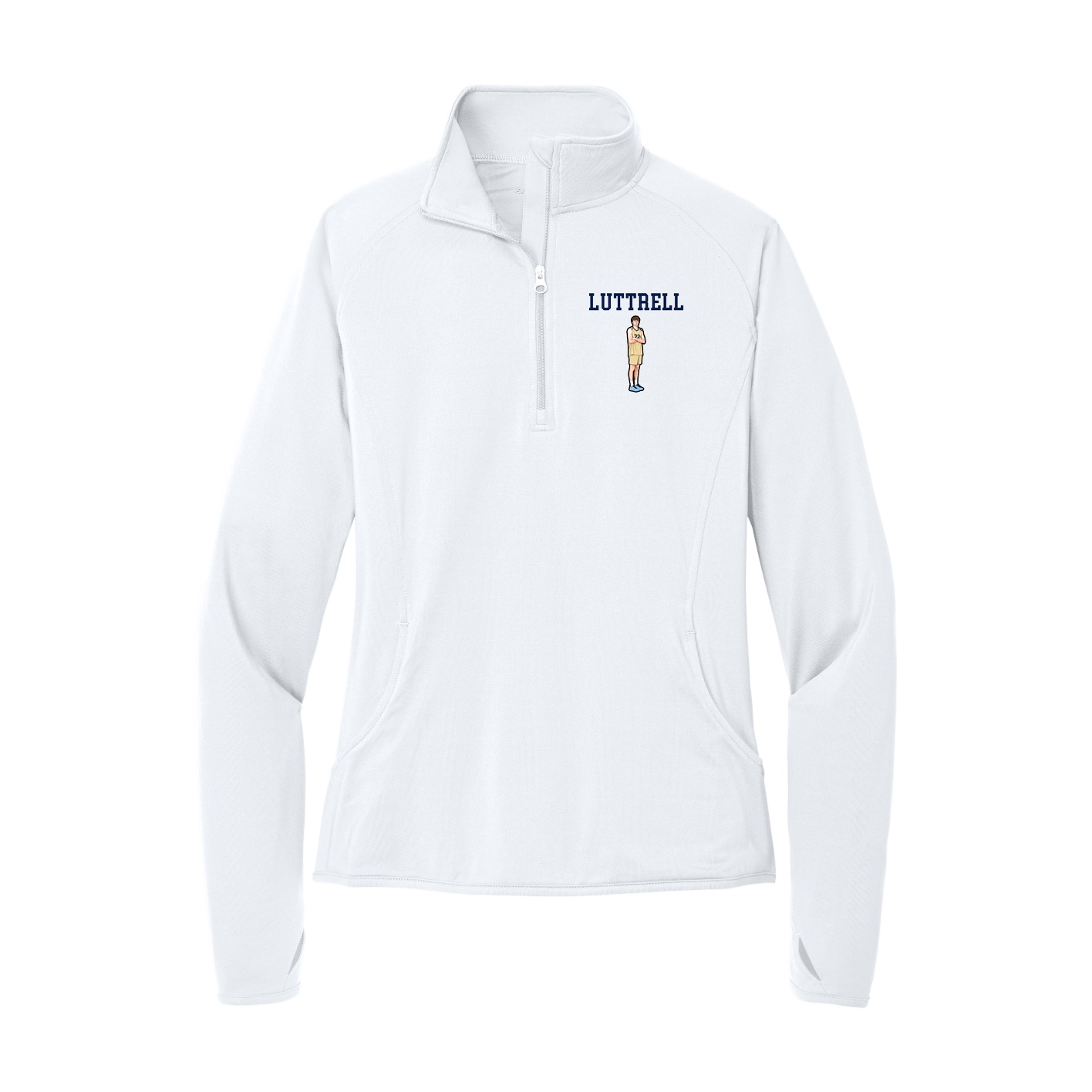 Women's Q-Zip Pullover — Shirsey in White