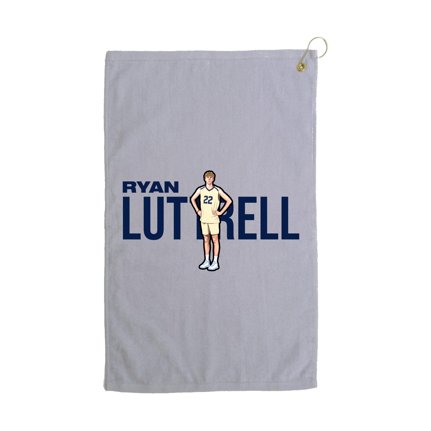 Golf Towel — Player Name in Grey
