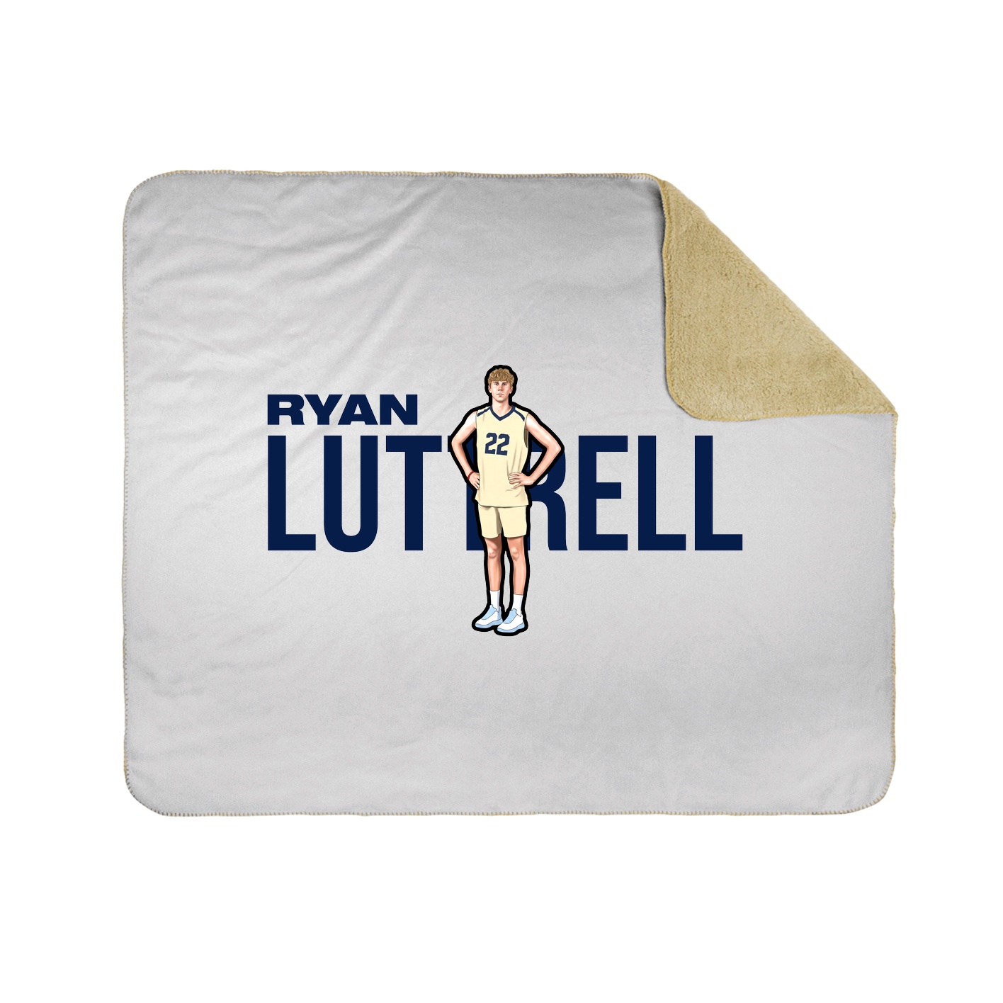 Throw Blanket — Player Name in White