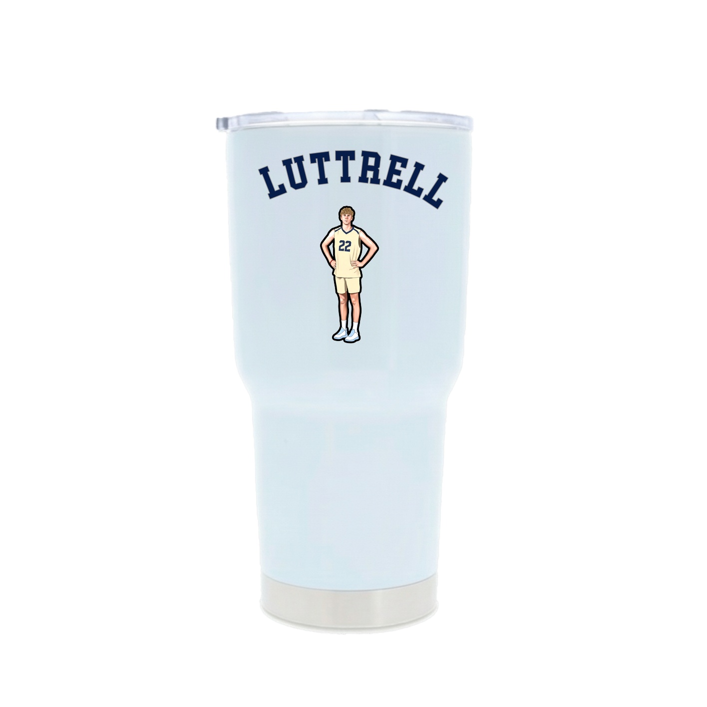 30oz Stainless Steel Tumbler — Shirsey Arch in White