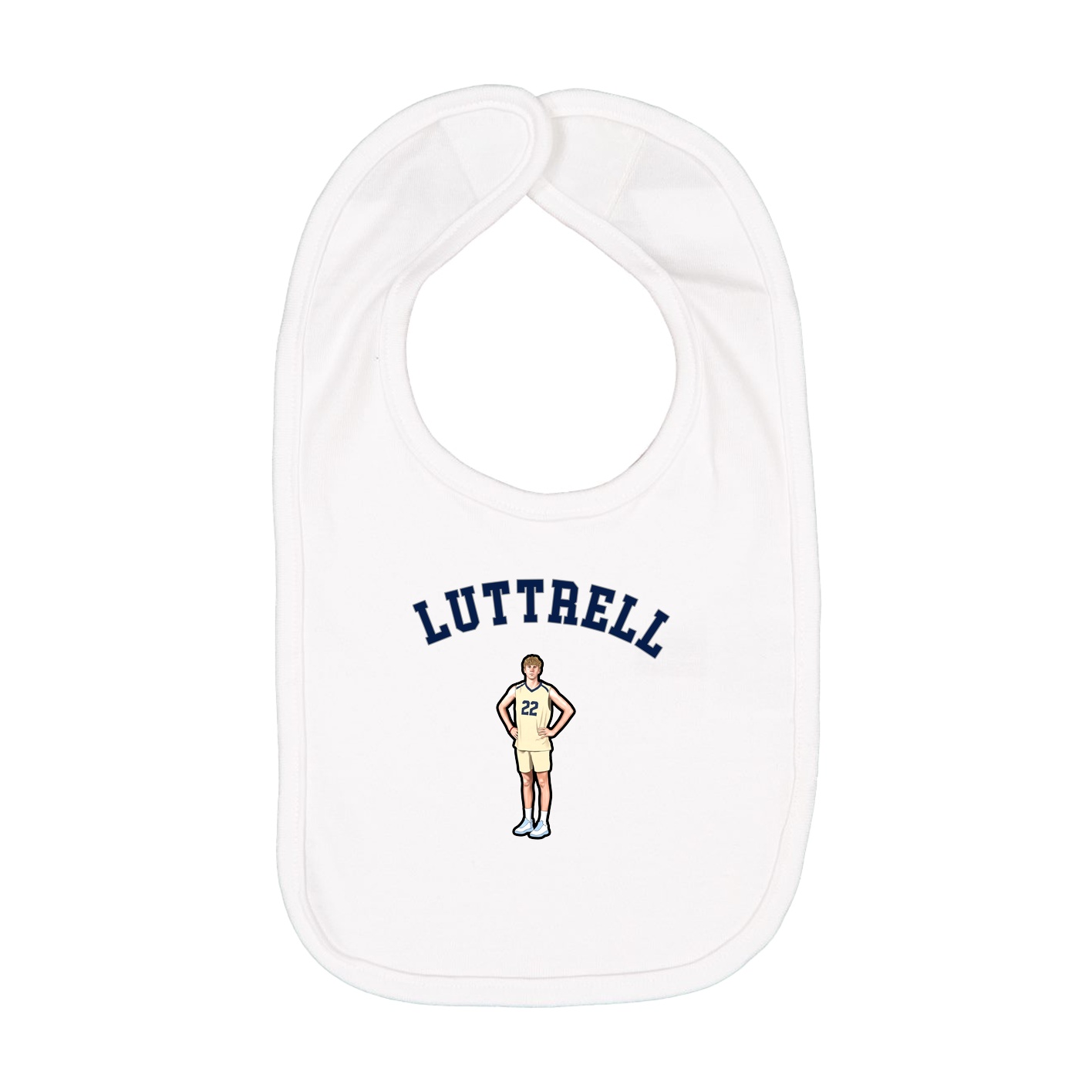 Infant Bib — Shirsey Arch in White