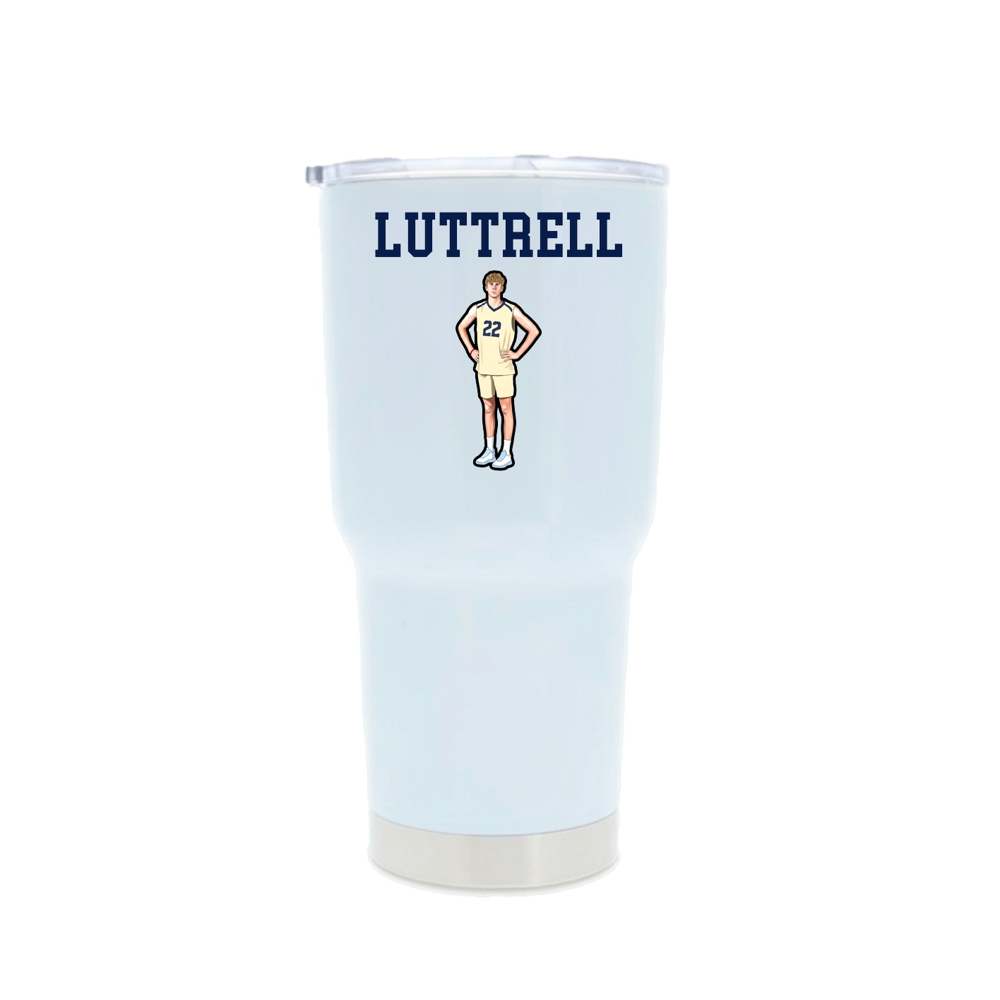 30oz Stainless Steel Tumbler — Shirsey in White