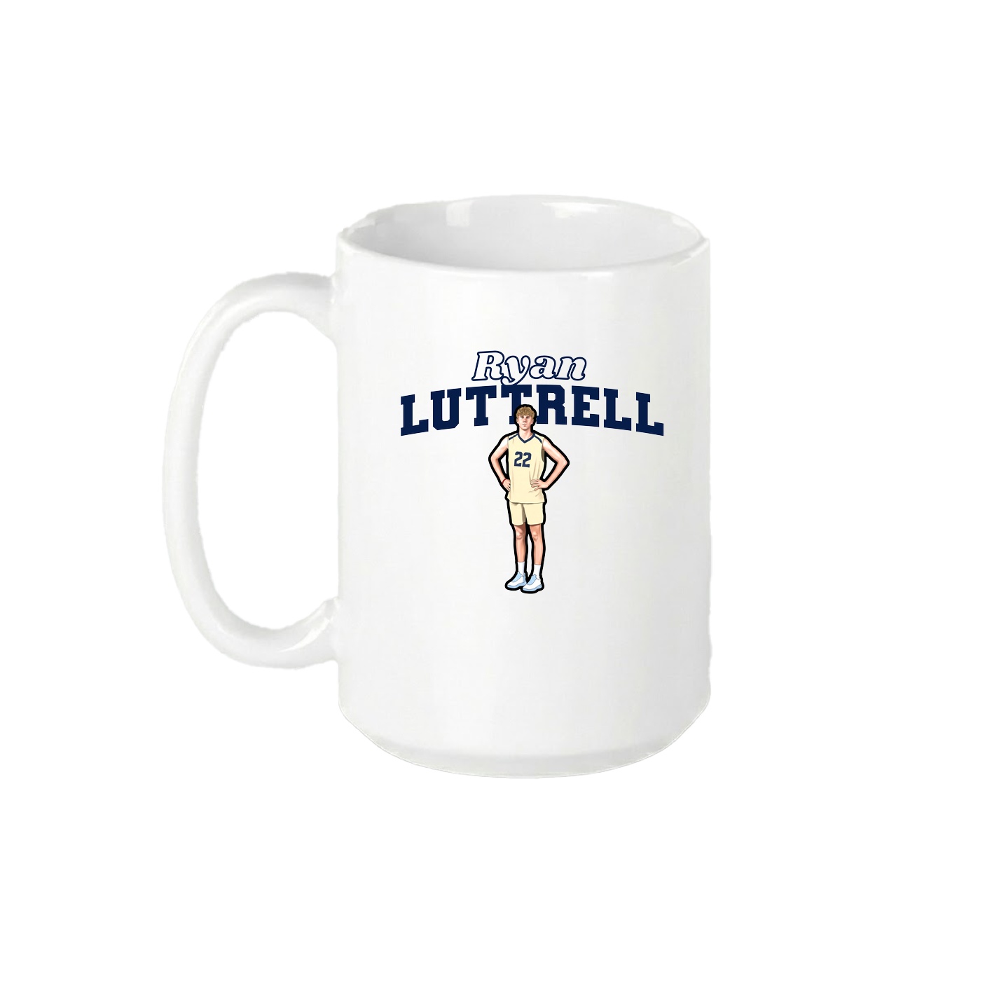 15oz Coffee Mug — Name Arch in White