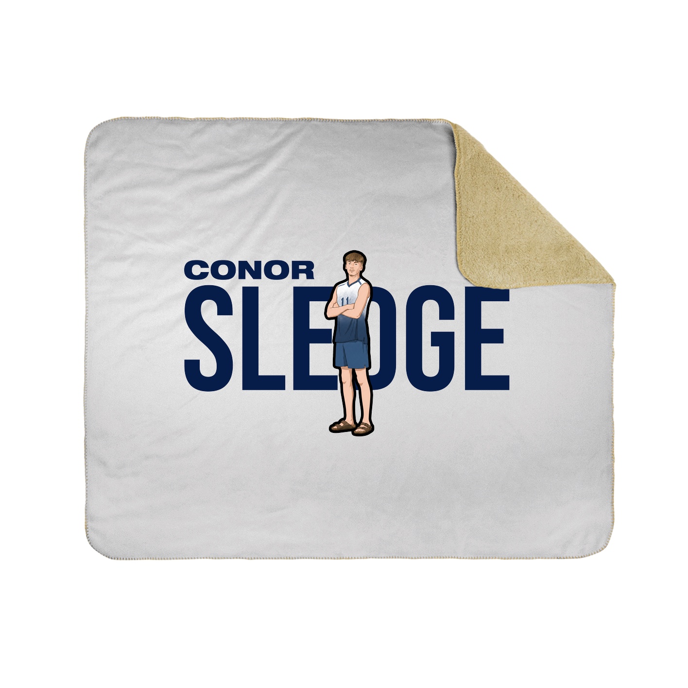Throw Blanket — Player Name in White