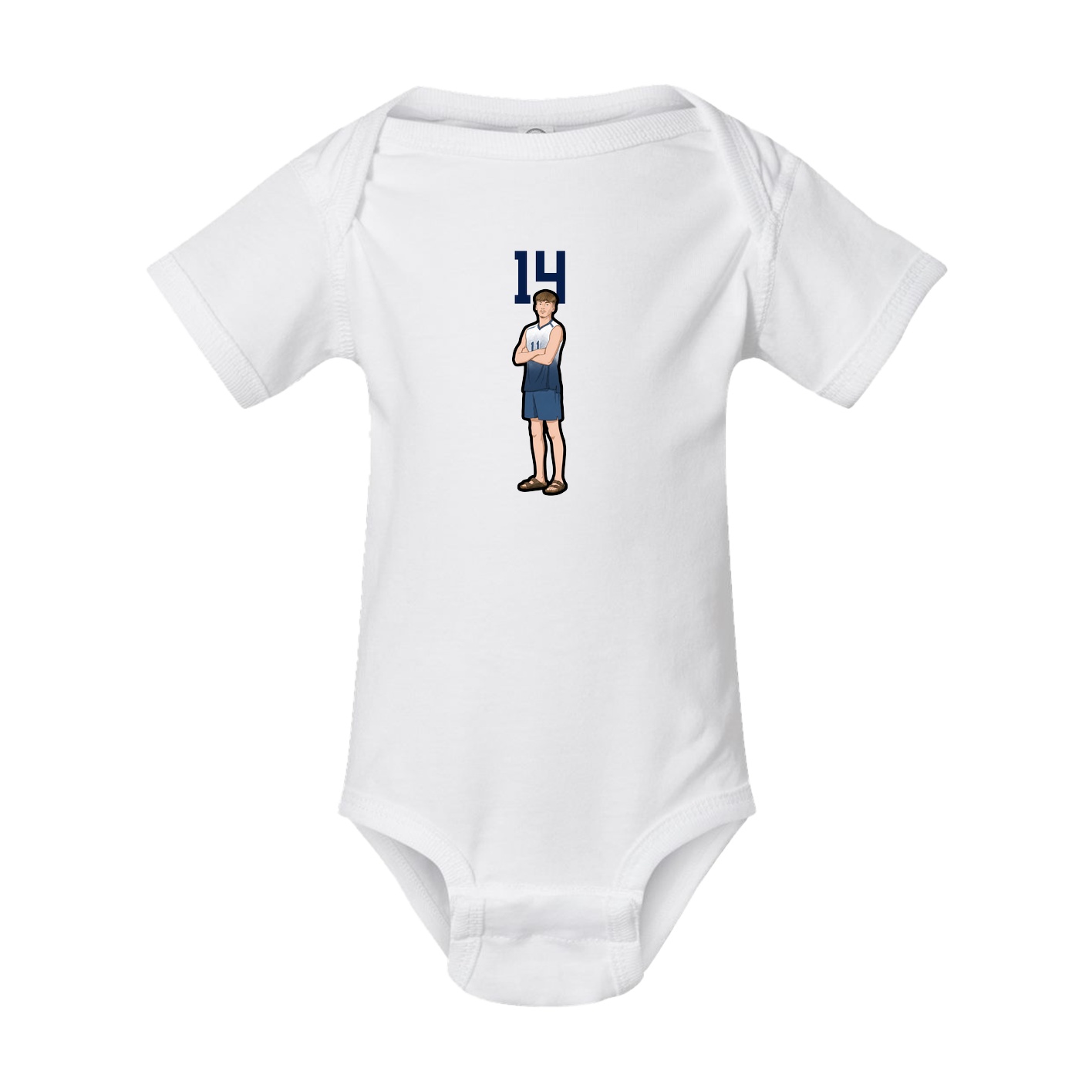Baby Onesie — Number Top in White