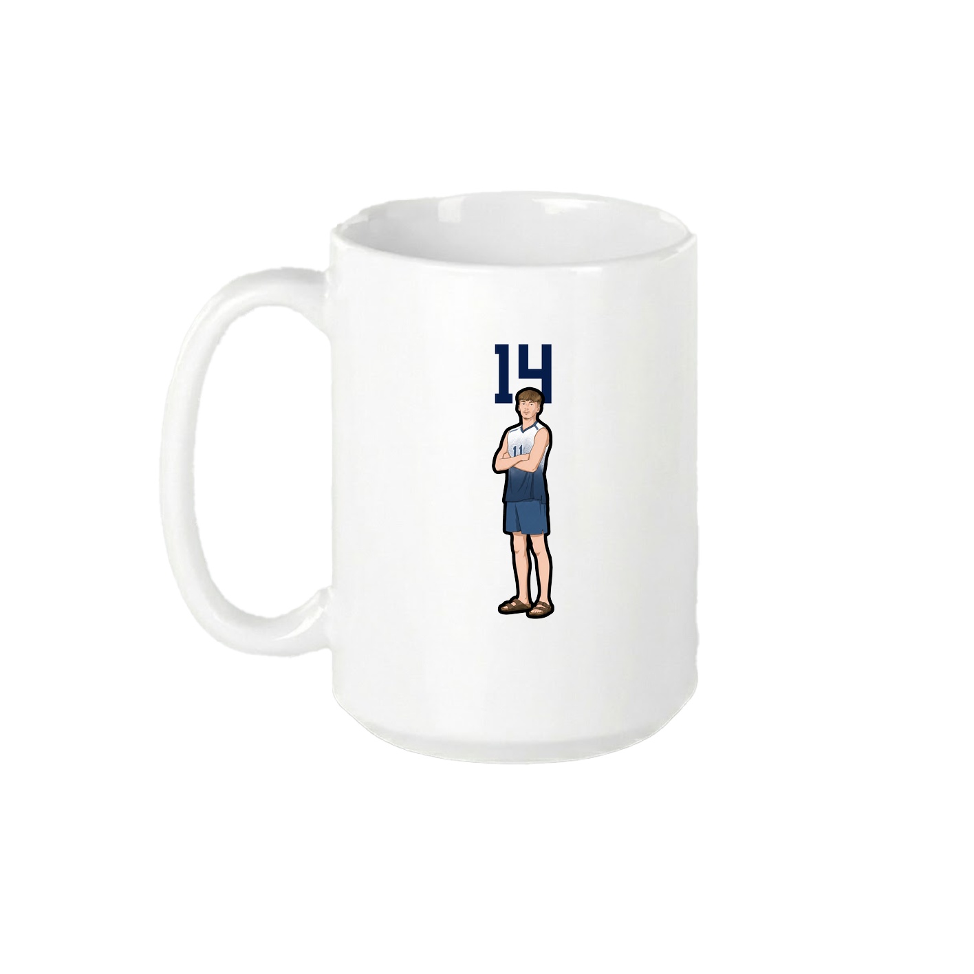 15oz Coffee Mug — Number Top in White