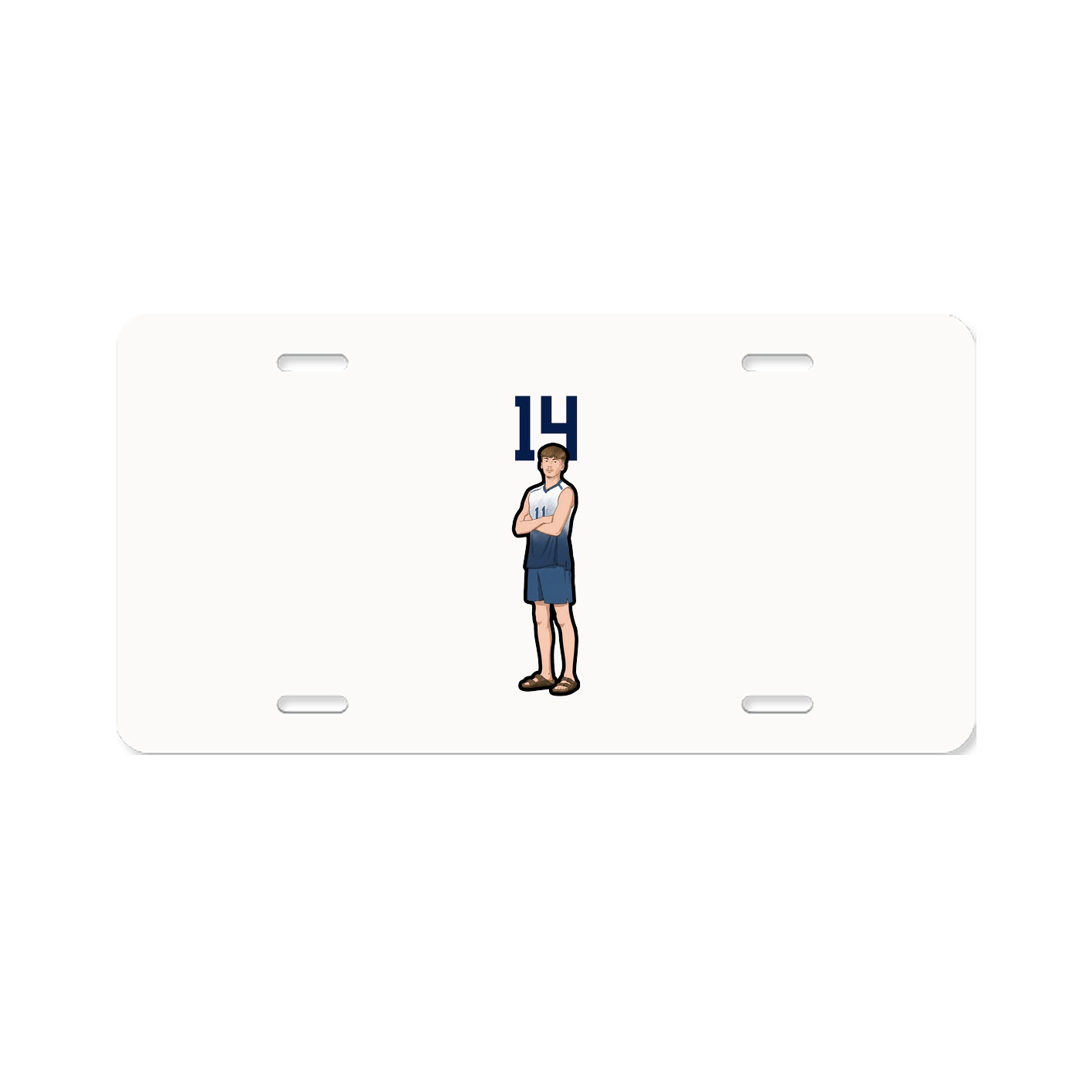 License Plate — Number Top in Classic