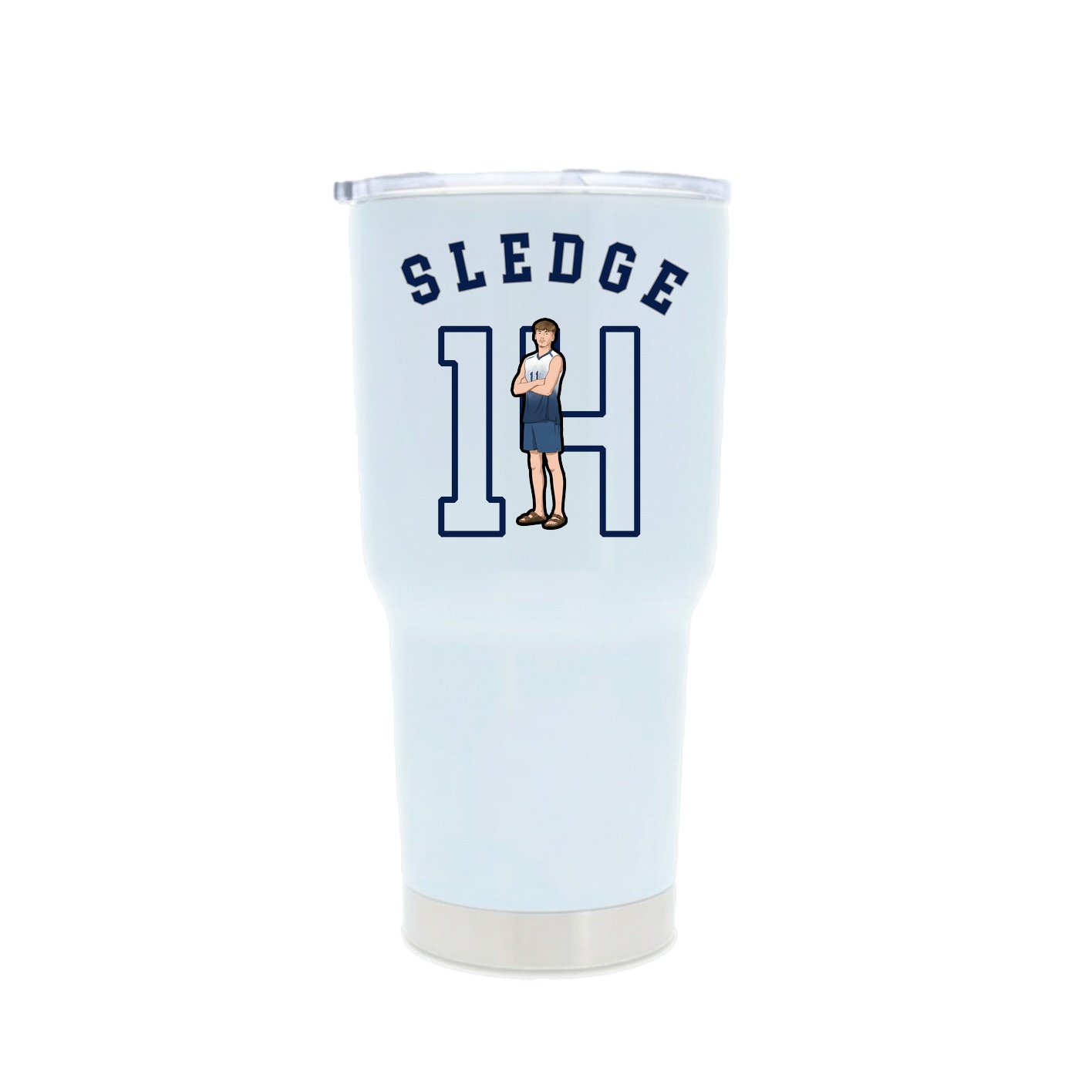 30oz Stainless Steel Tumbler — Shirsey Arch in White