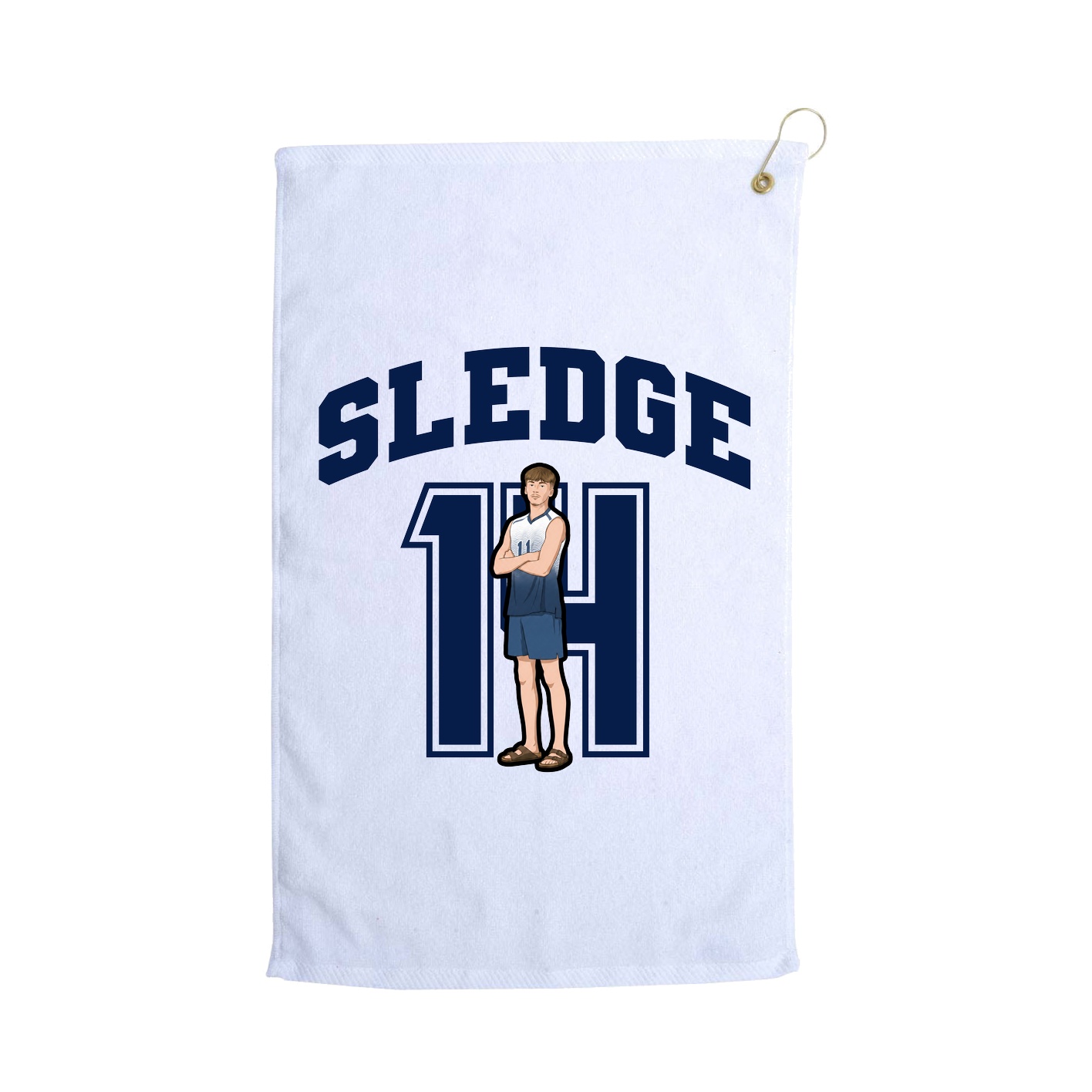 Golf Towel — Number in White