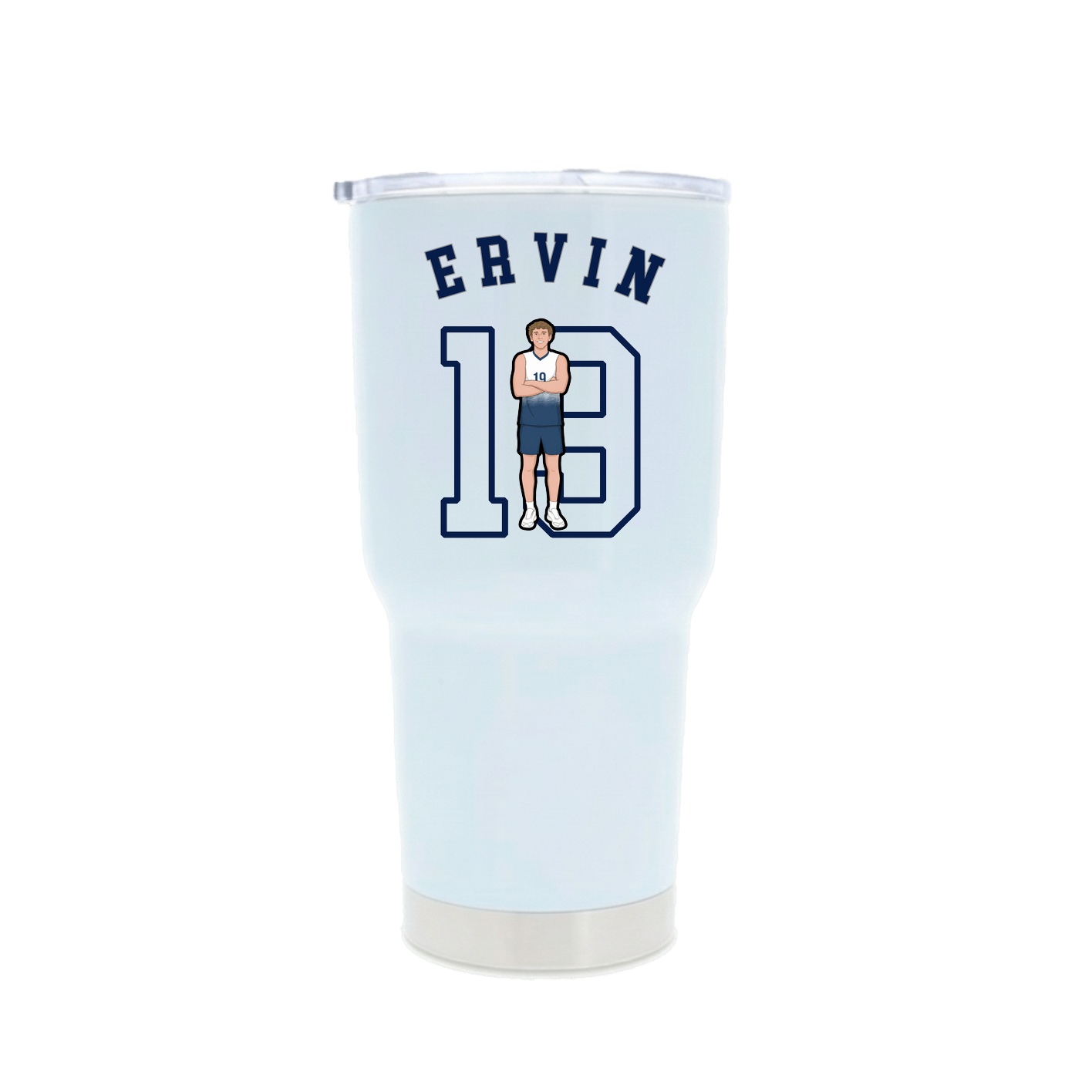 30oz Stainless Steel Tumbler — Shirsey Arch in White