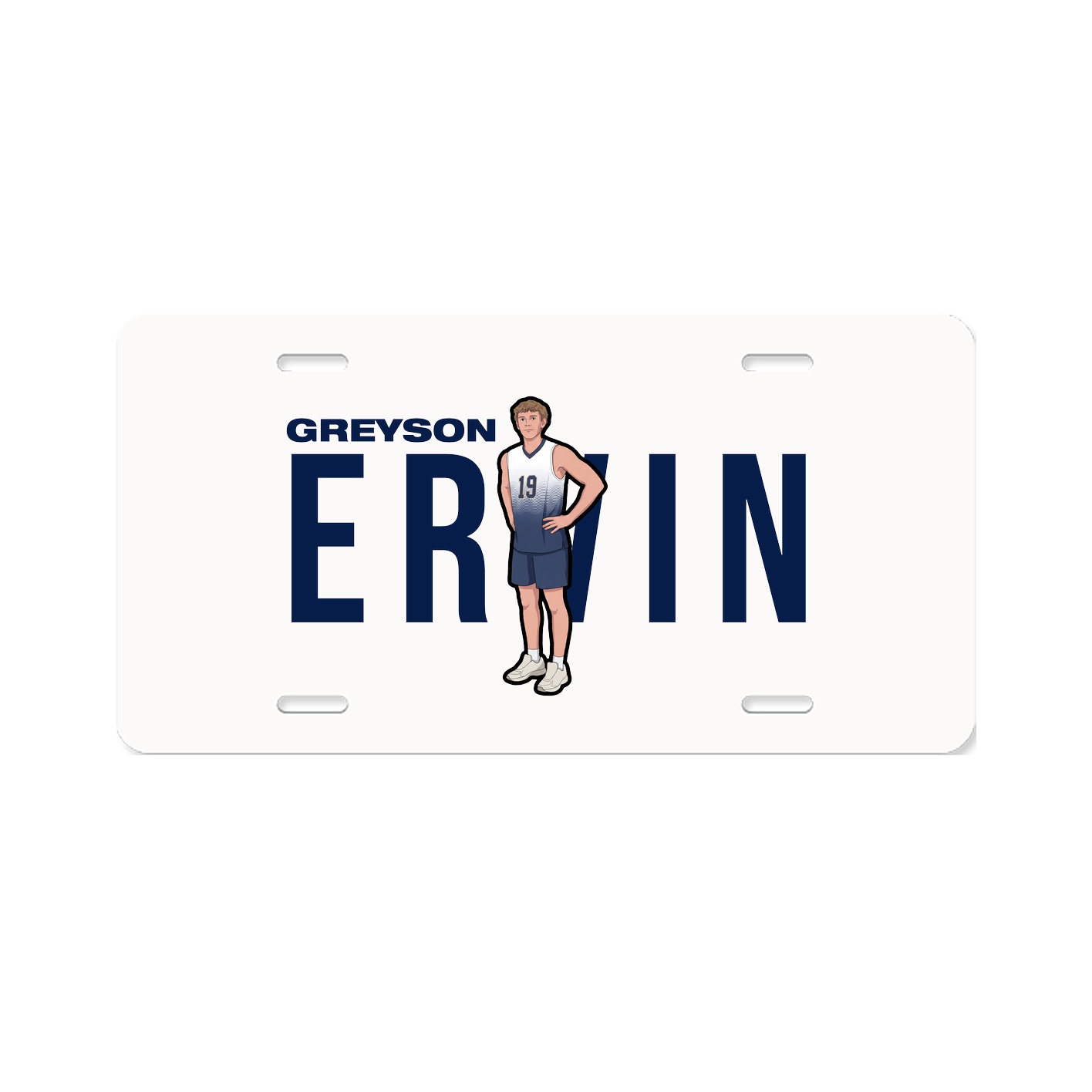 License Plate — Player Name in Classic