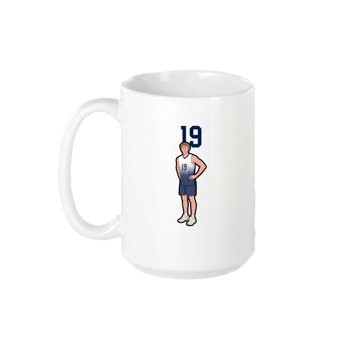 15oz Coffee Mug — Number Top in White
