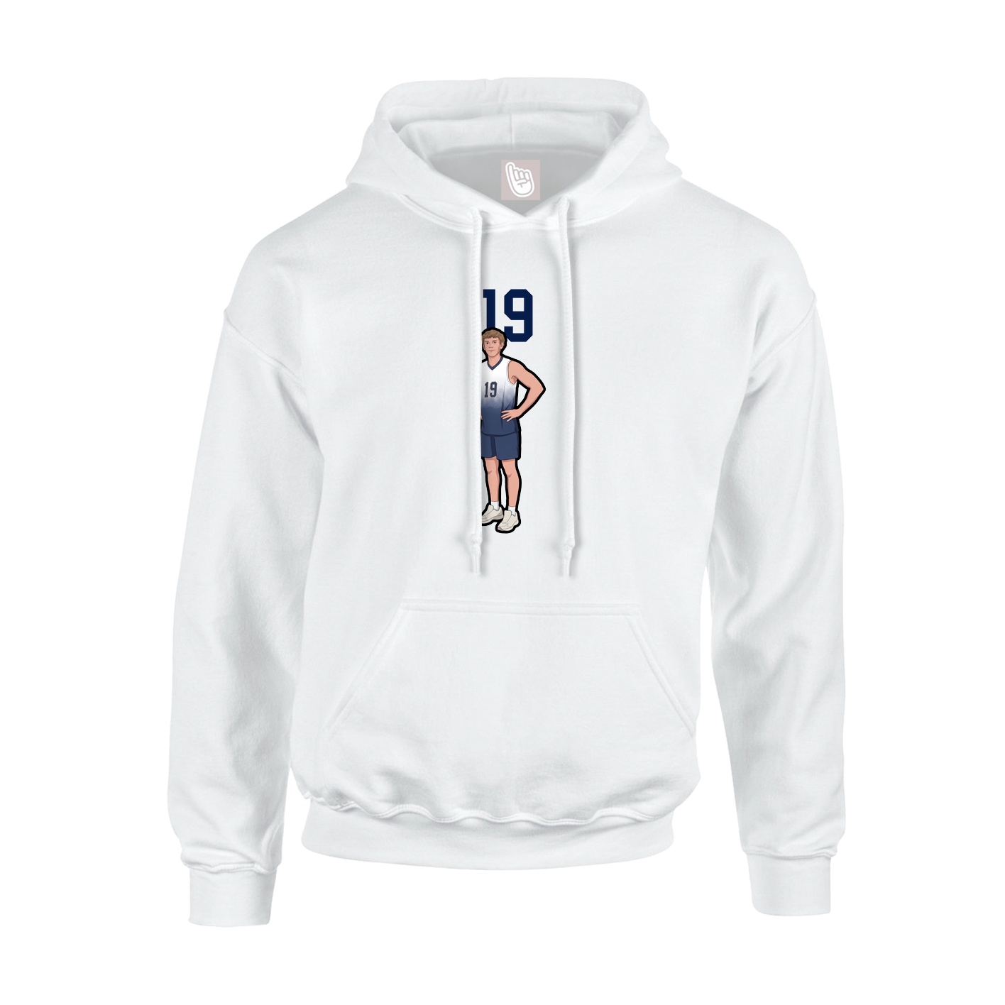 Hoodie — Number Top in White