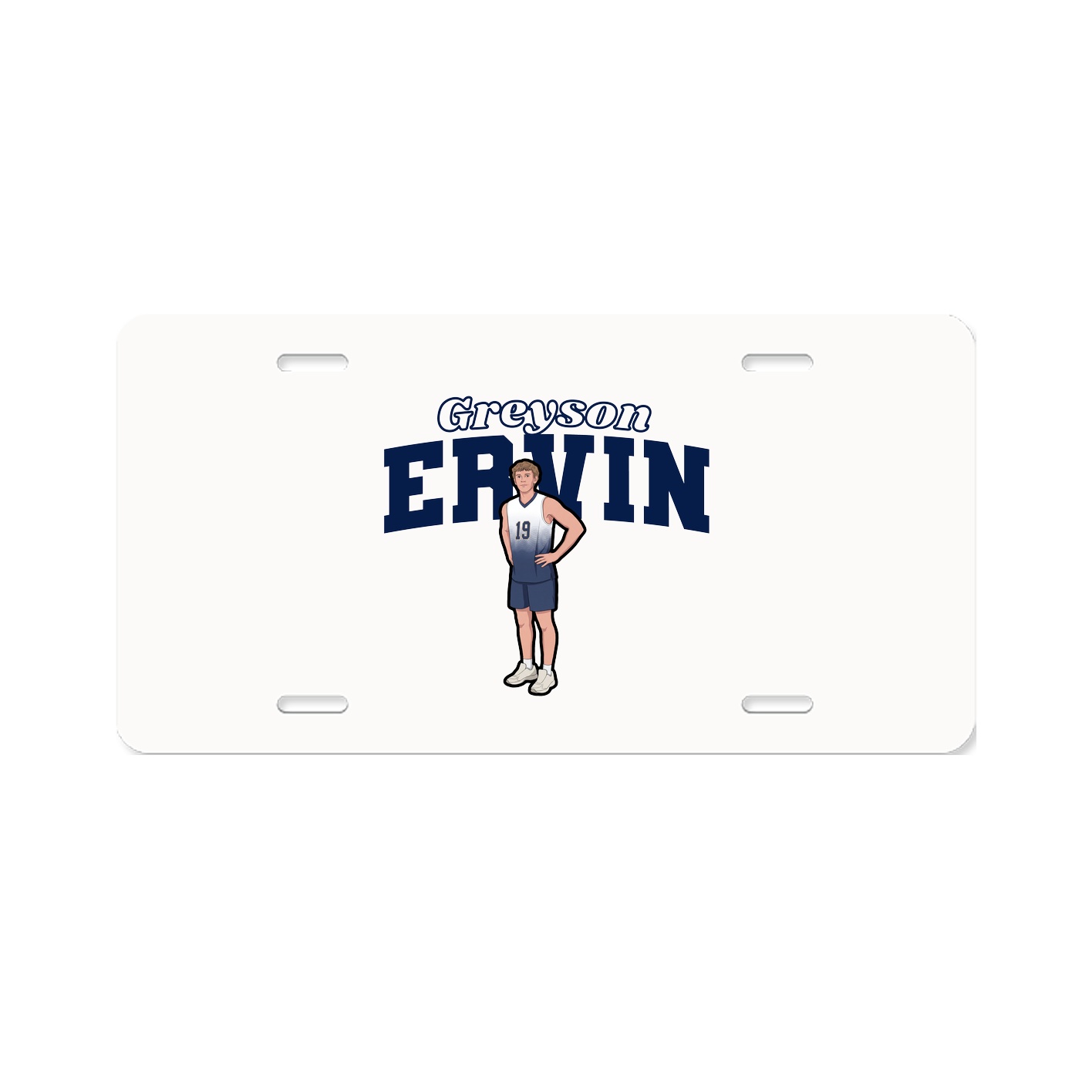 License Plate — Name Arch in Classic