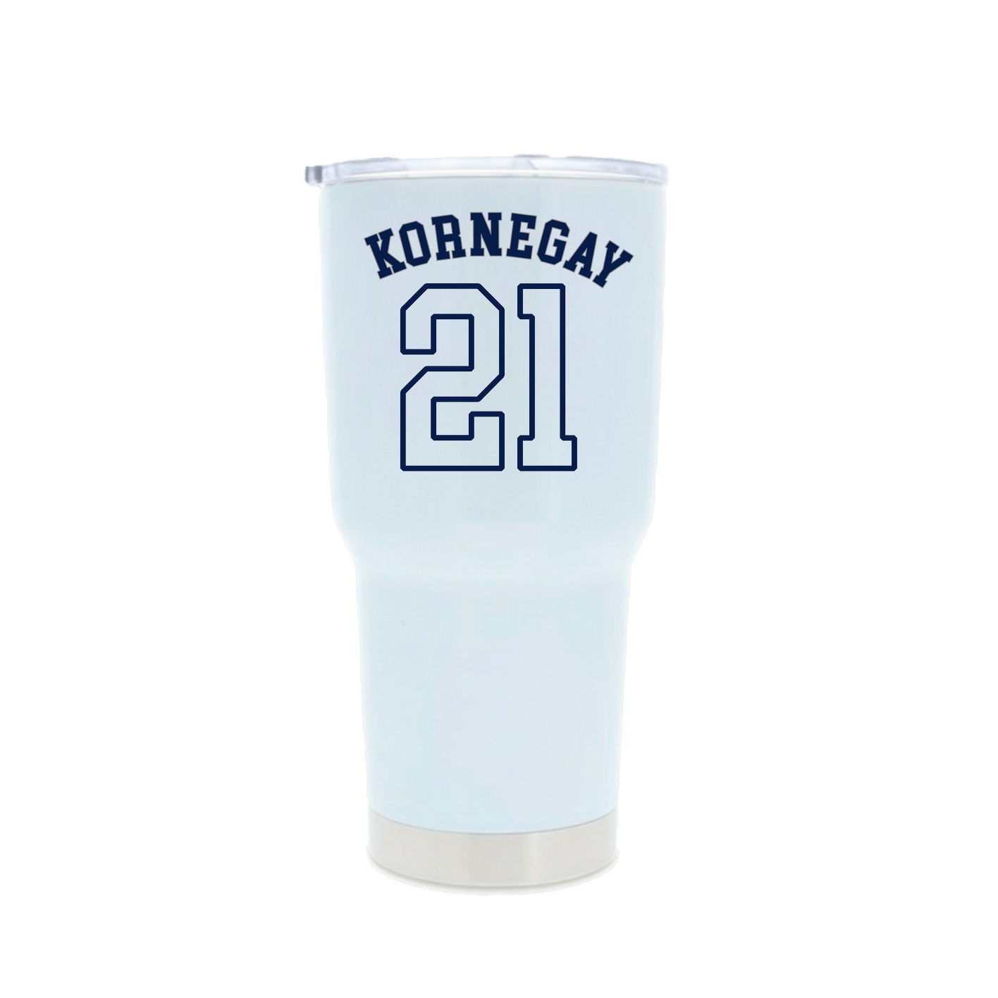 30oz Stainless Steel Tumbler — Shirsey Arch in White
