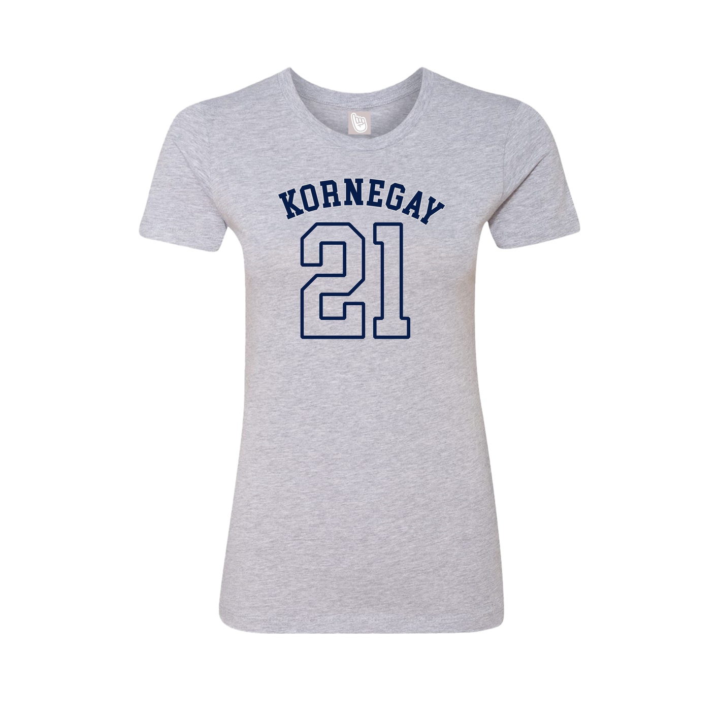 Fitted Women's Tee — Shirsey Arch in Grey