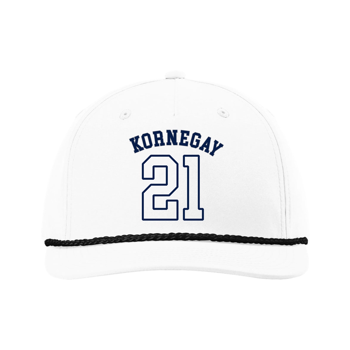 Five-Panel Classic Rope Cap — Shirsey Arch in White