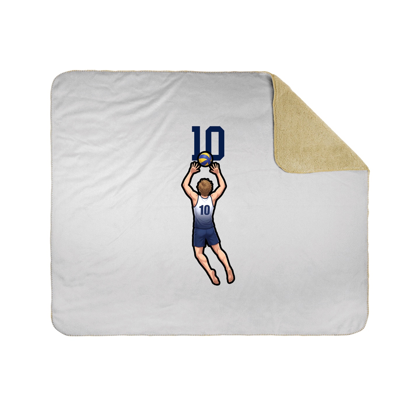 Throw Blanket — Number Top in White