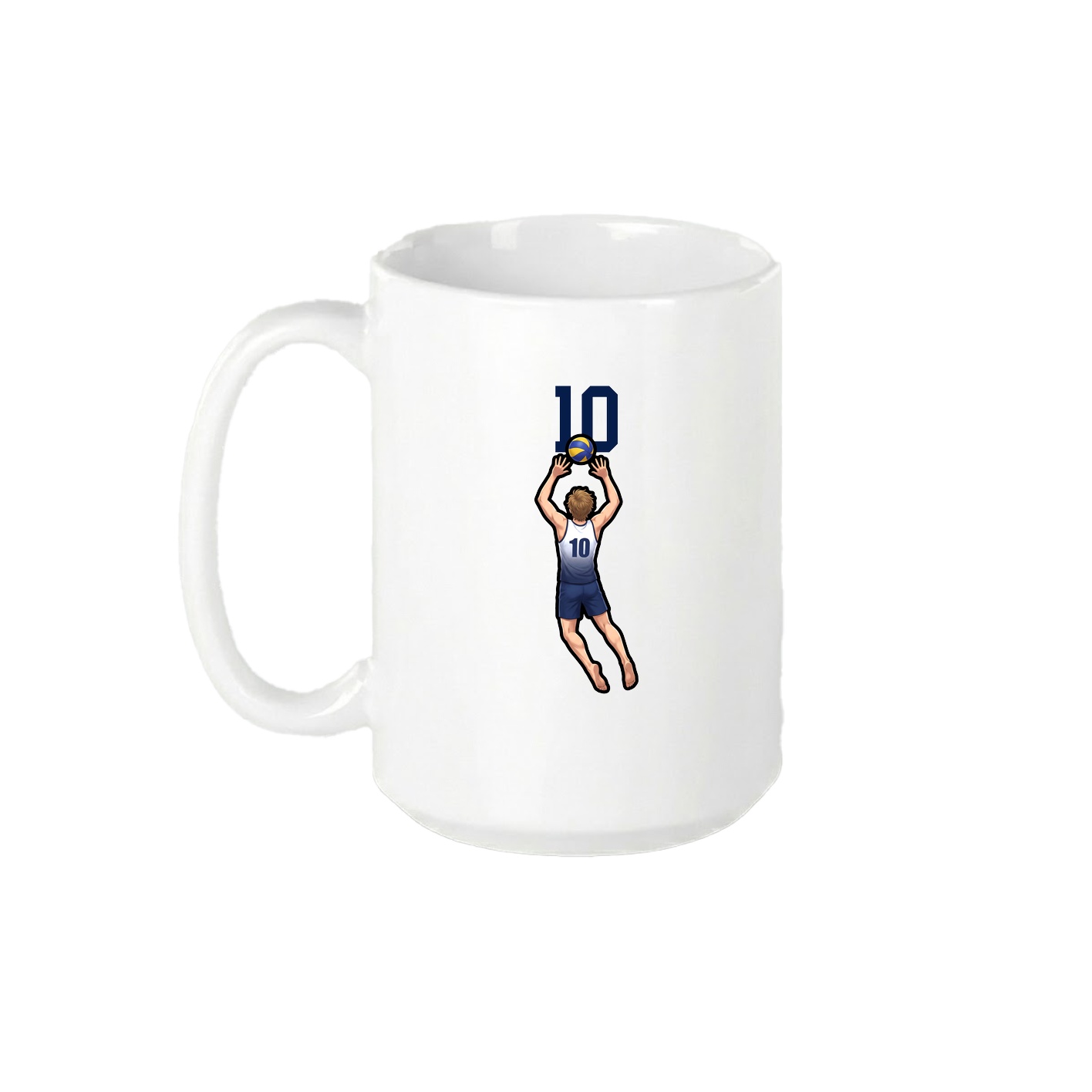 15oz Coffee Mug — Number Top in White