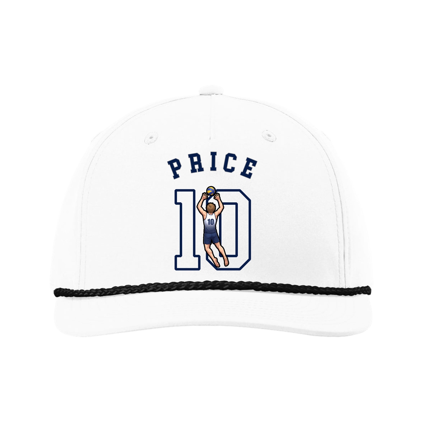Five-Panel Classic Rope Cap — Shirsey Arch in White