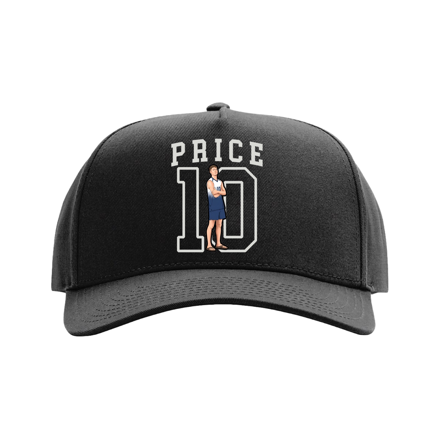 Full Fabric Five-Panel Champ Cap — Shirsey in Black