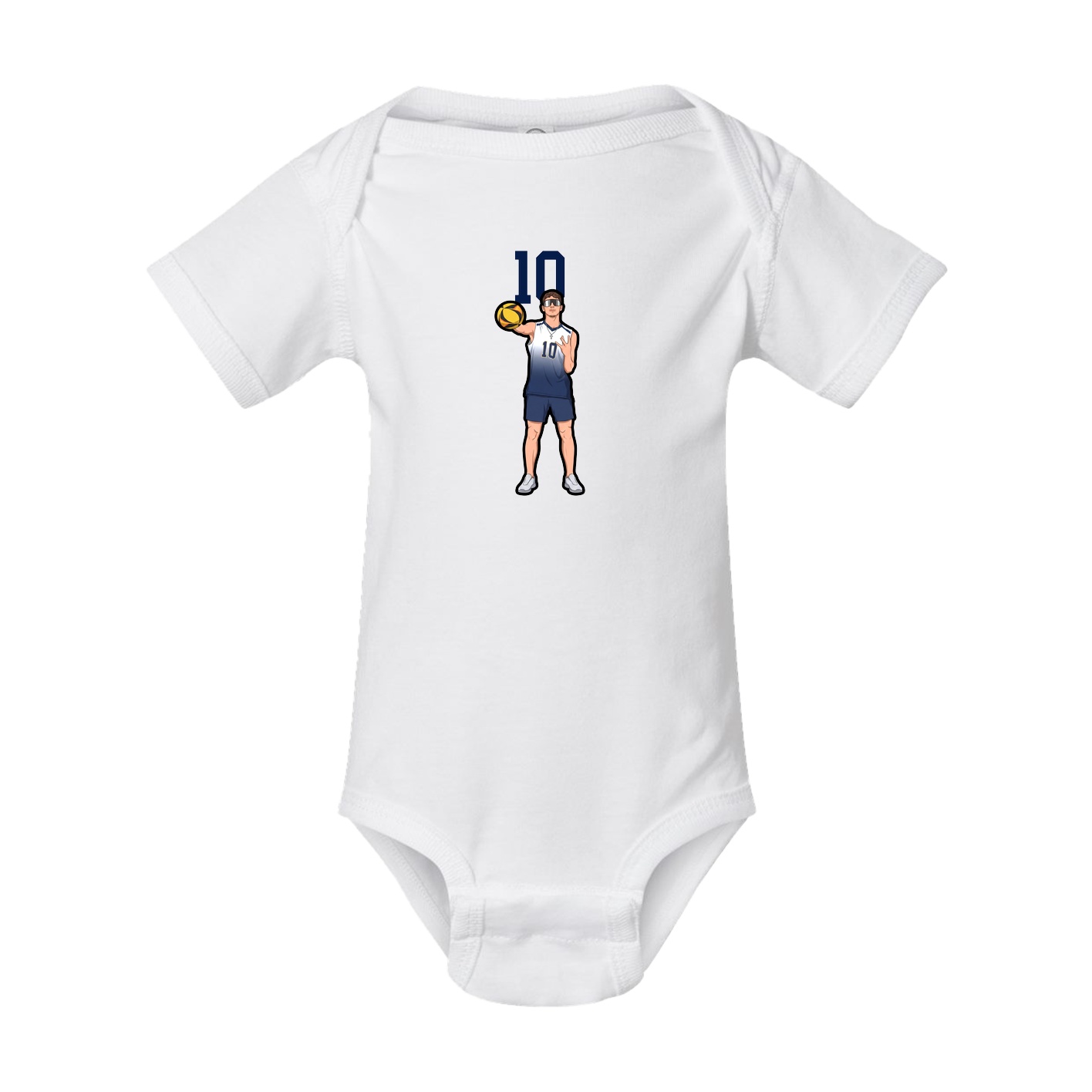 Baby Onesie — Number Top in White