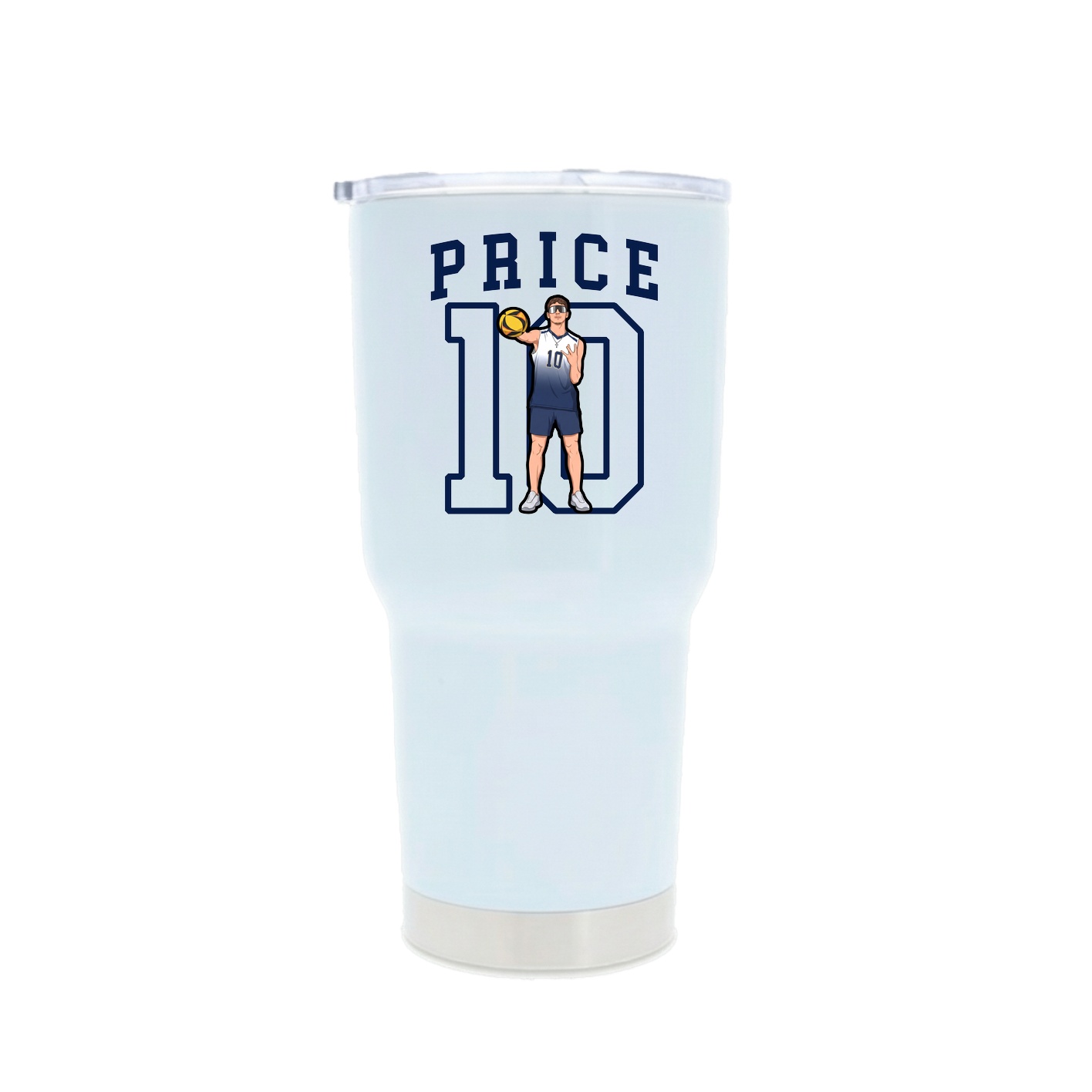 30oz Stainless Steel Tumbler — Shirsey in White