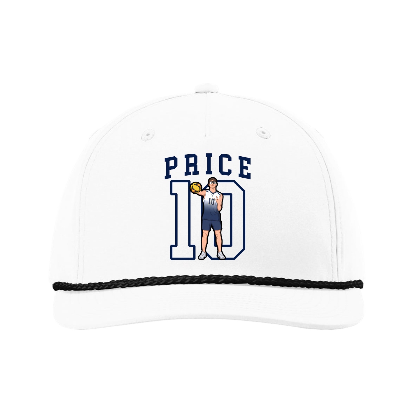 Five-Panel Classic Rope Cap — Shirsey in White
