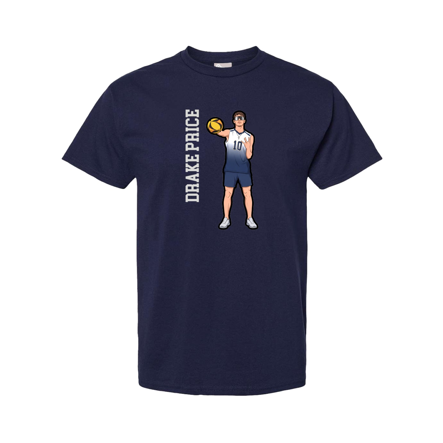 Youth Tee — Name Vertical in Navy