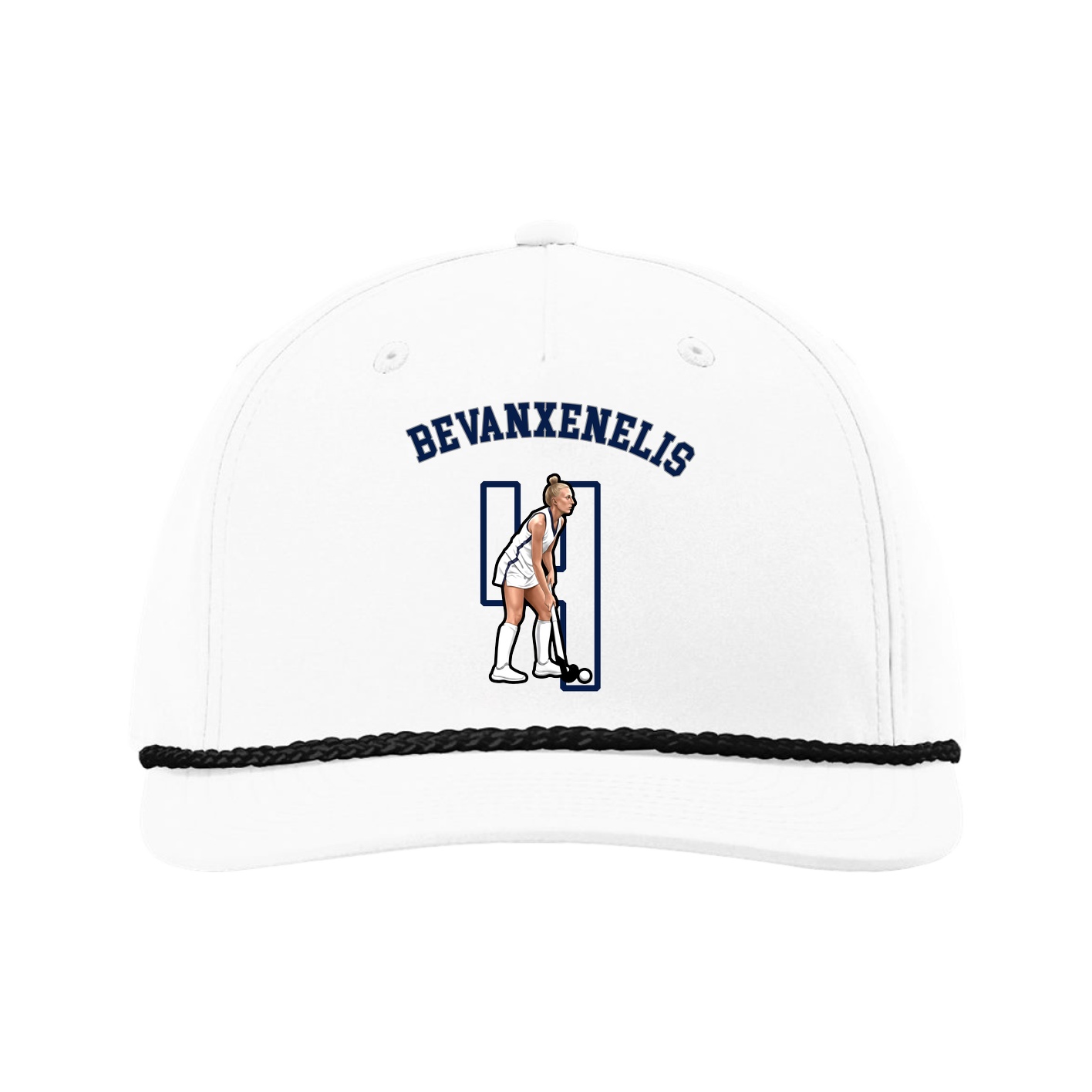 Five-Panel Classic Rope Cap — Shirsey Arch in White
