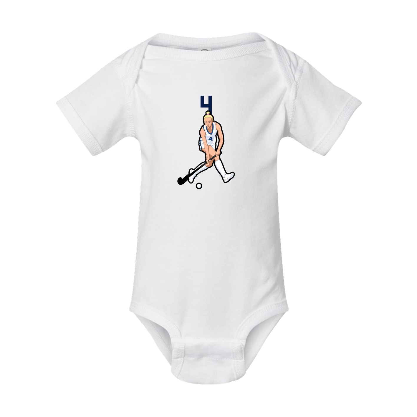 Baby Onesie — Number Top in White