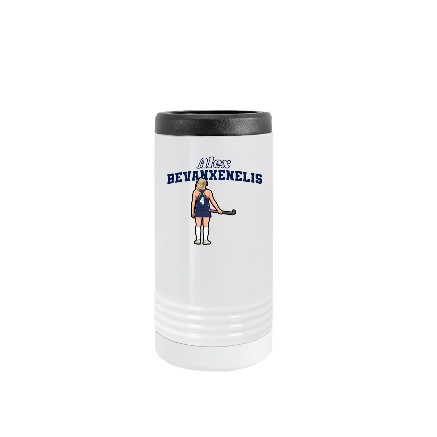 Slim Beverage Holder — Name Arch in White