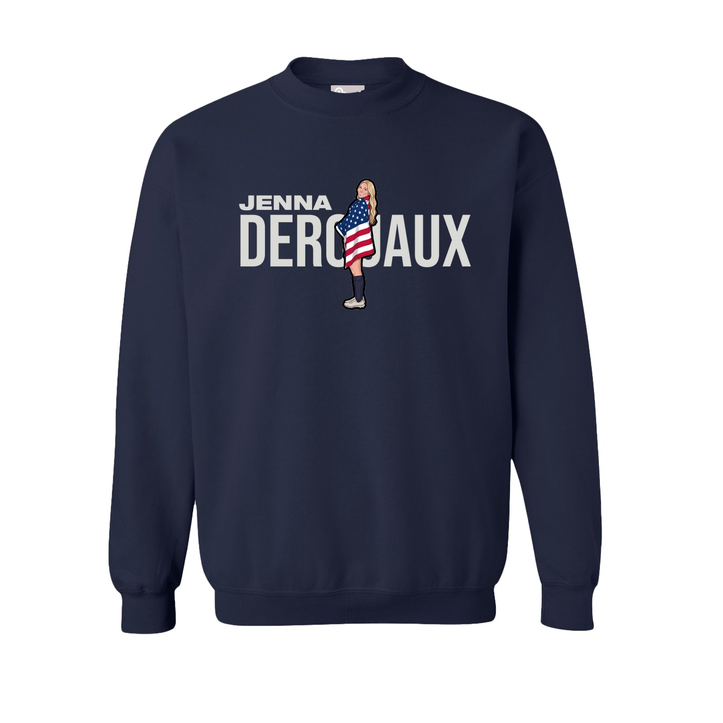 Fleece Crew — Player Name in Navy