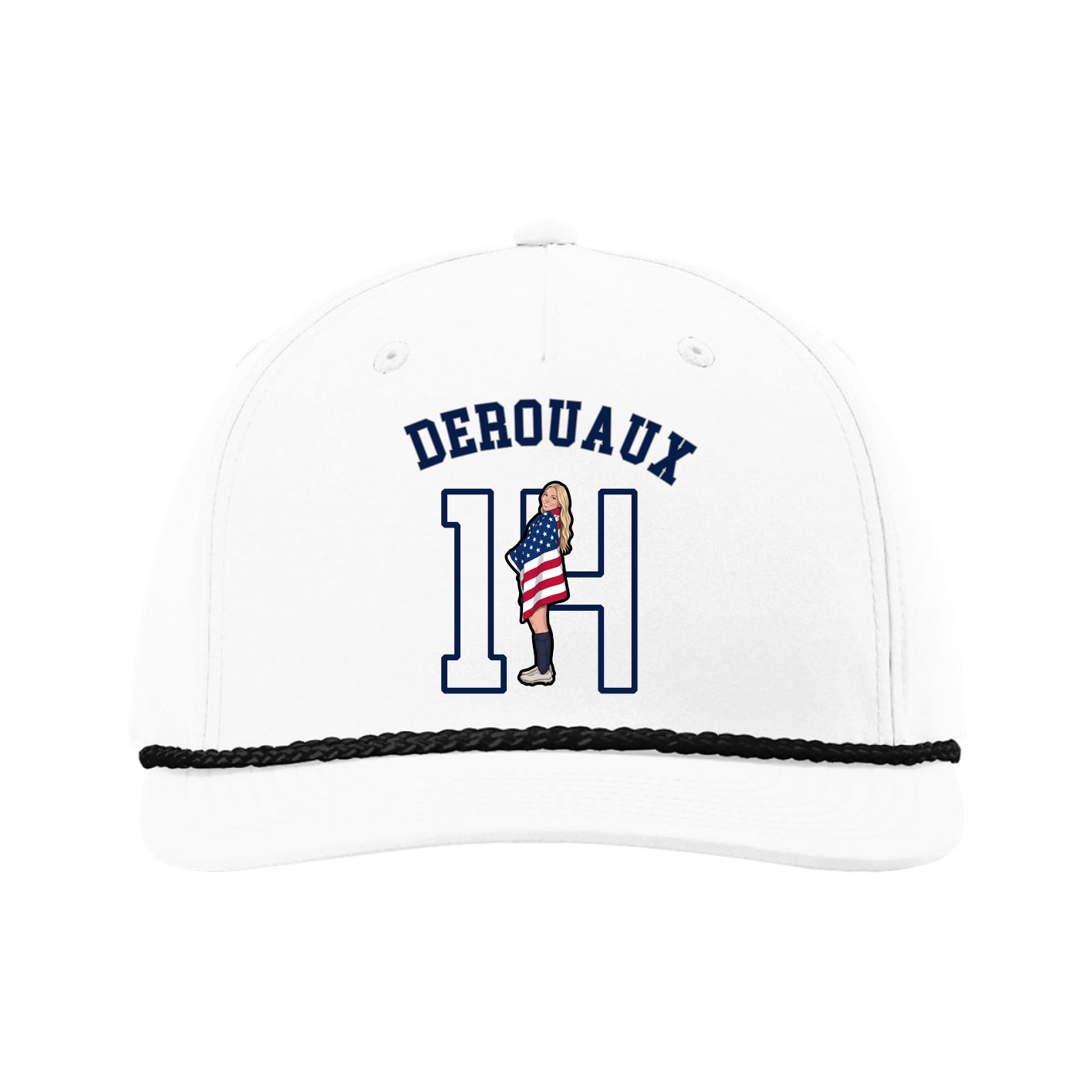 Five-Panel Classic Rope Cap — Shirsey Arch in White