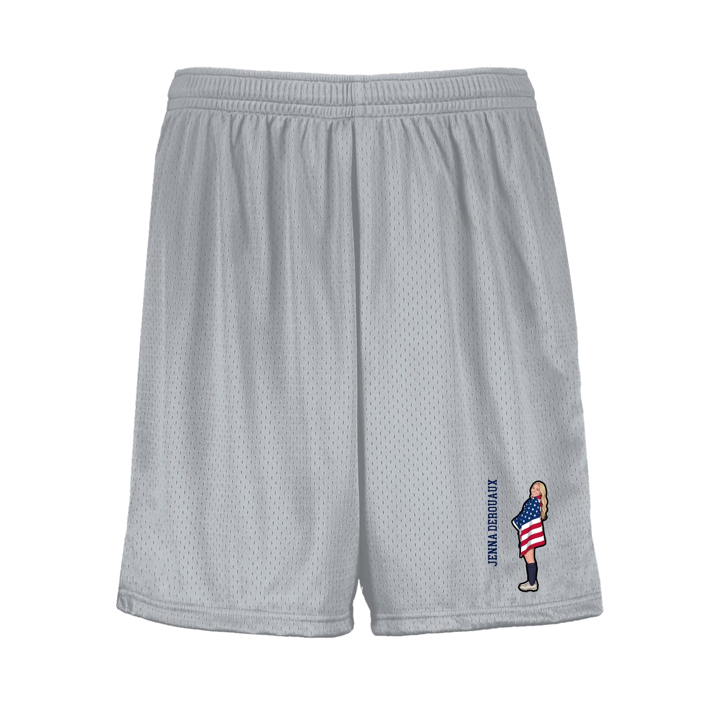 Shorts — Name Vertical in Silver