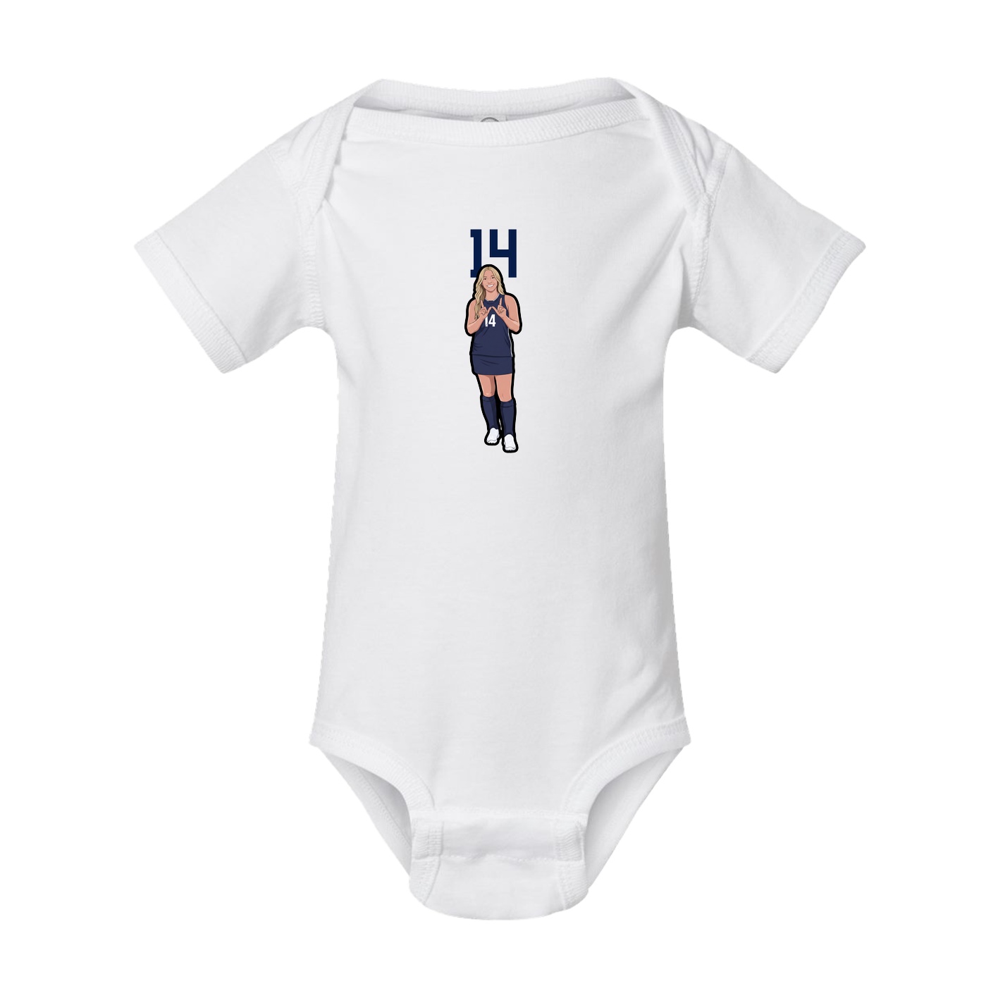 Baby Onesie — Number Top in White