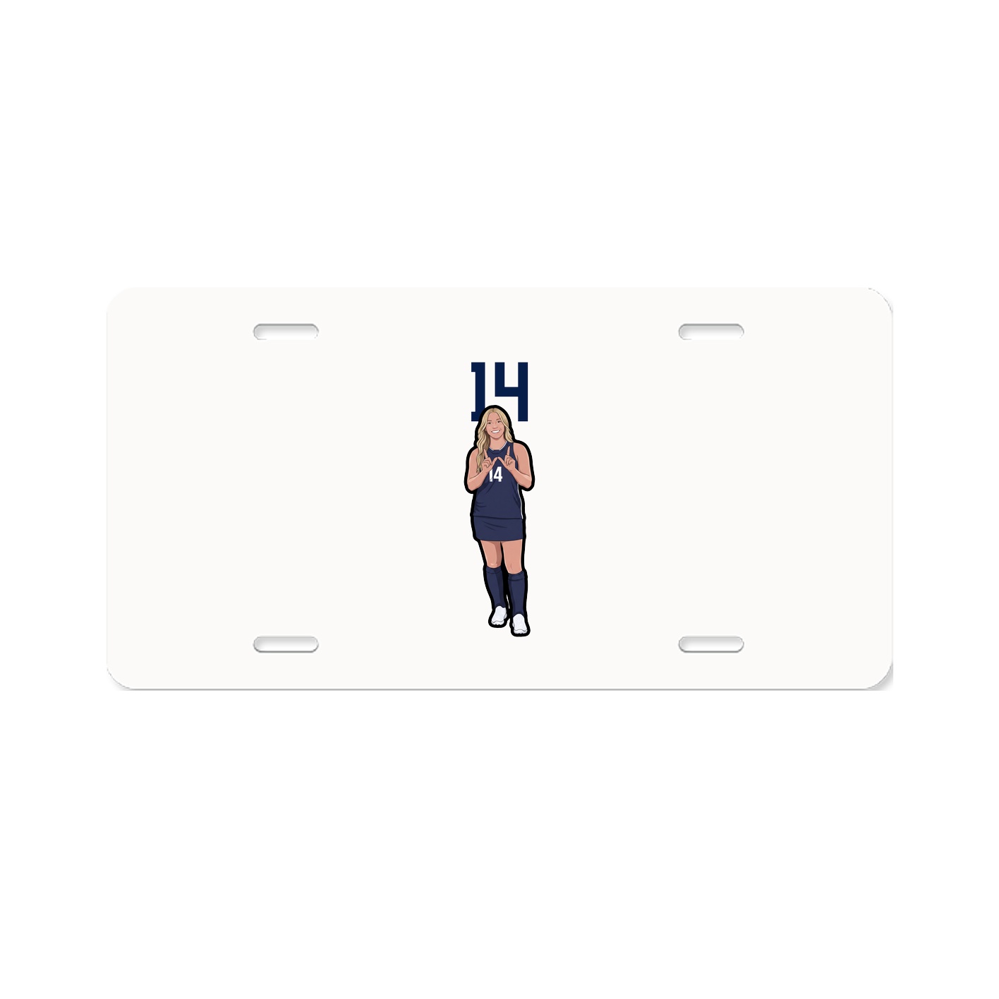 License Plate — Number Top in Classic