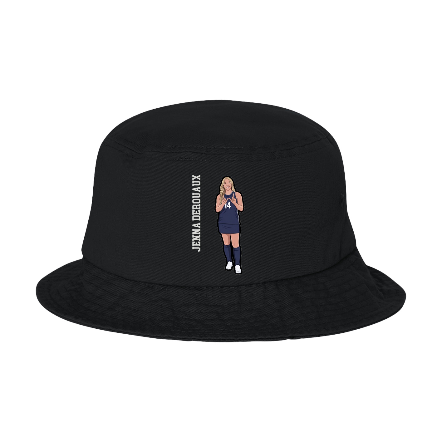 Bucket Cap — Name Vertical in Black