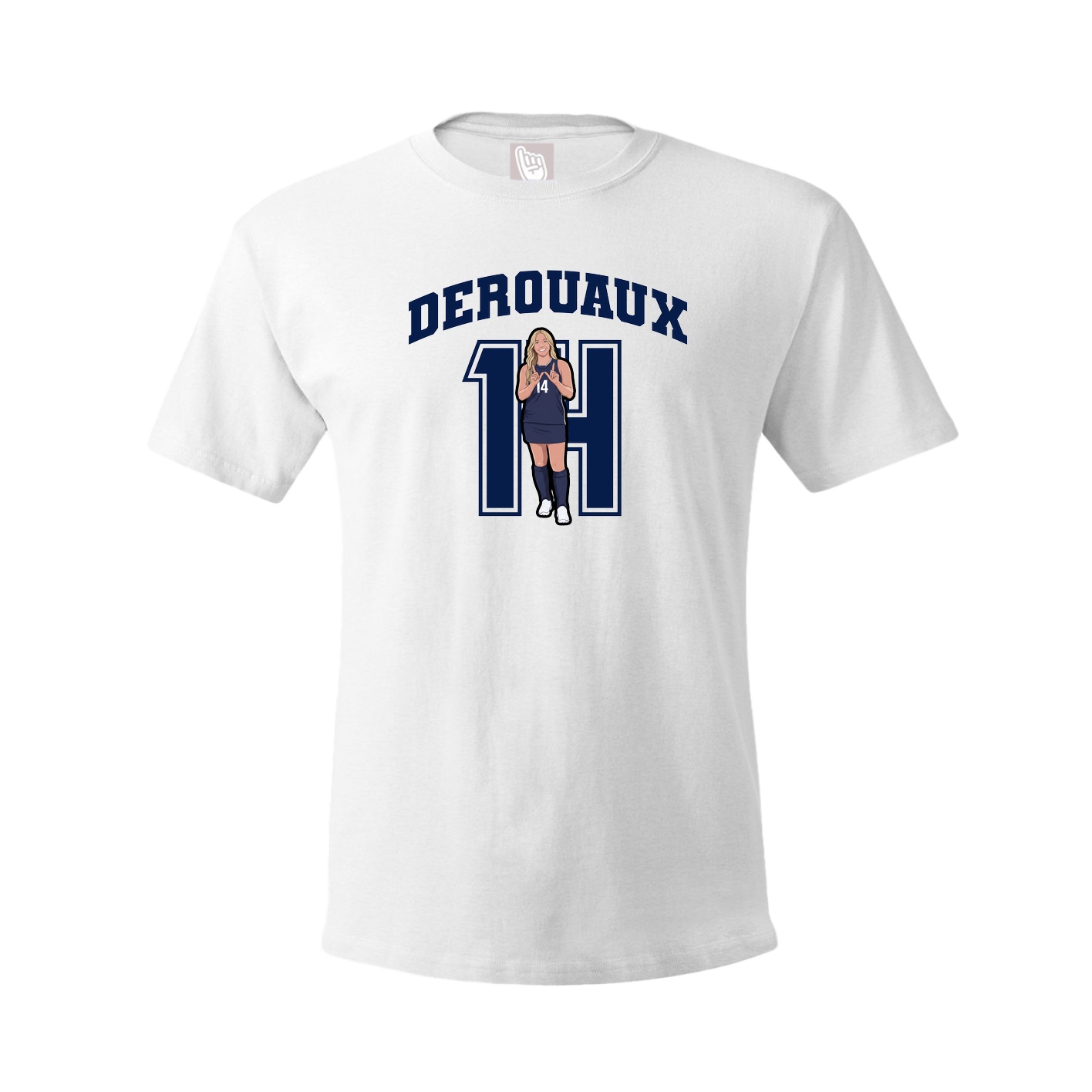 Youth Tee — Number in White