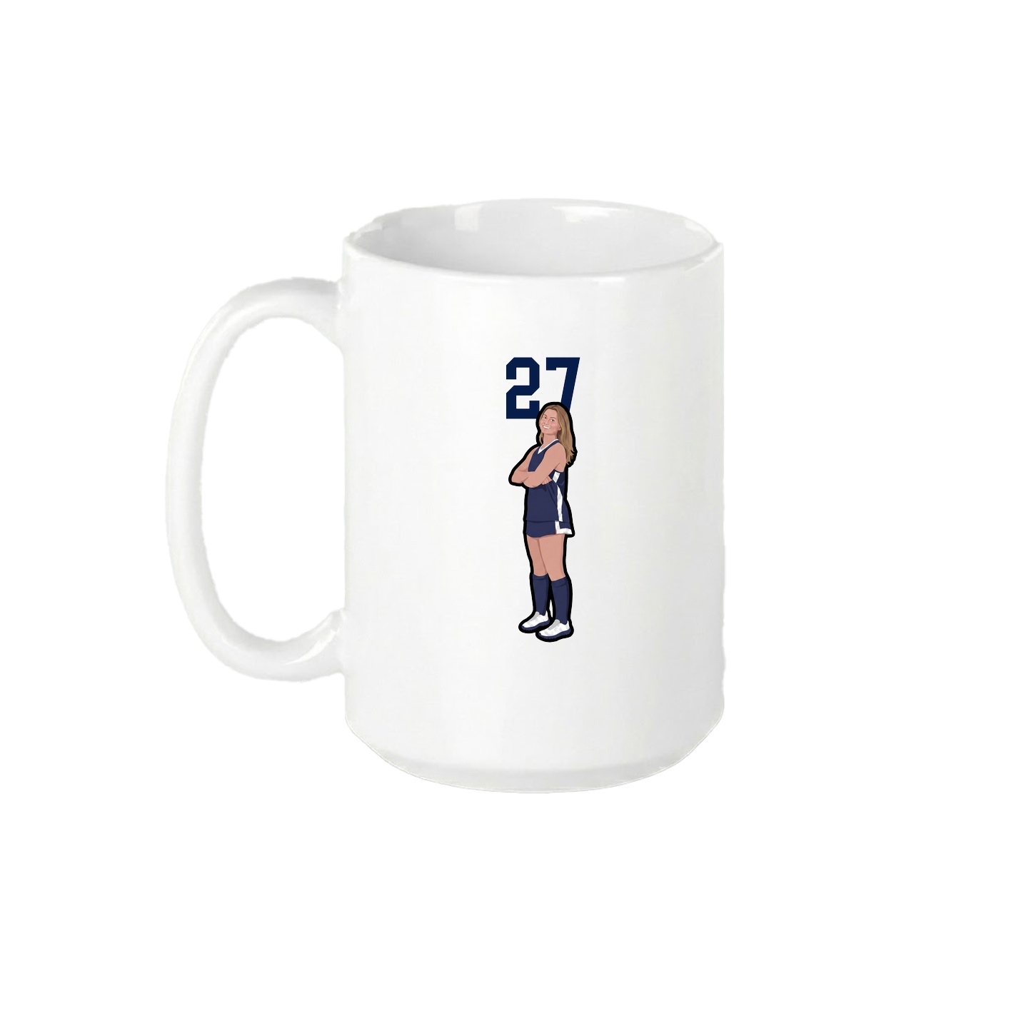 15oz Coffee Mug — Number Top in White