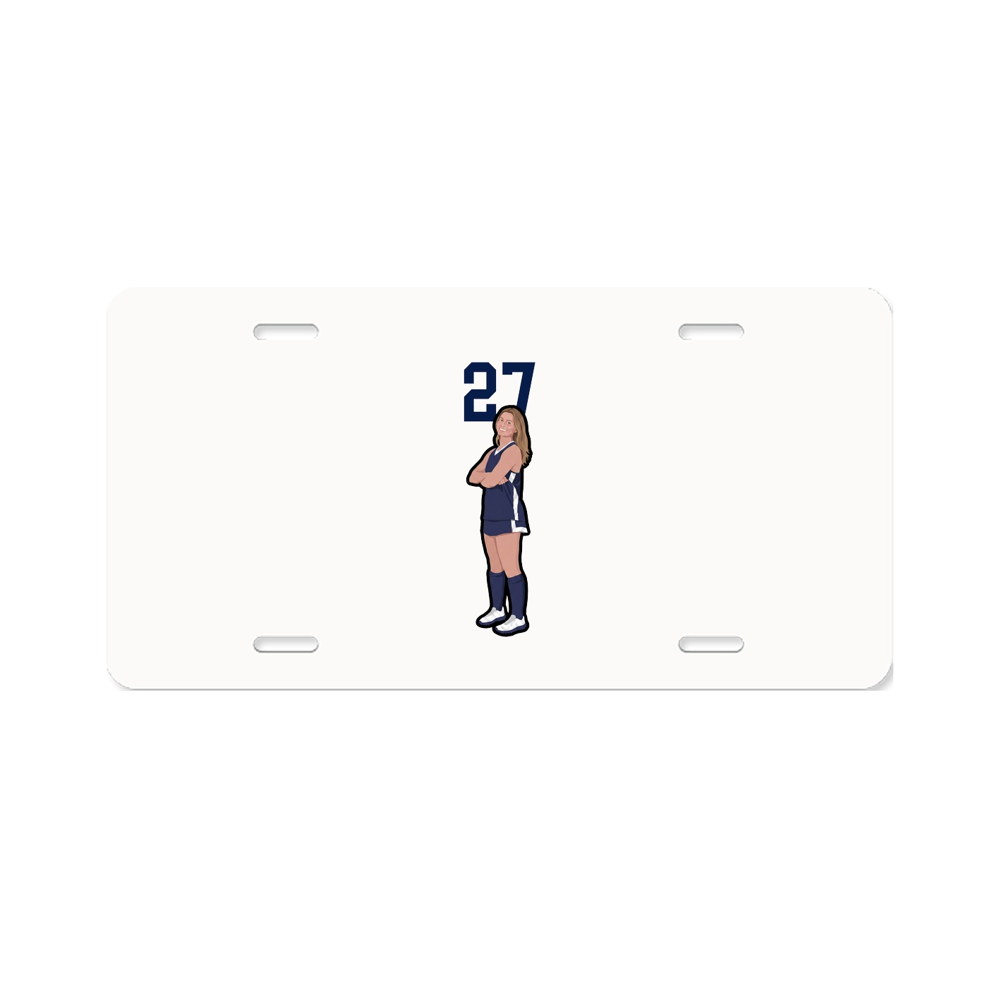 License Plate — Number Top in Classic