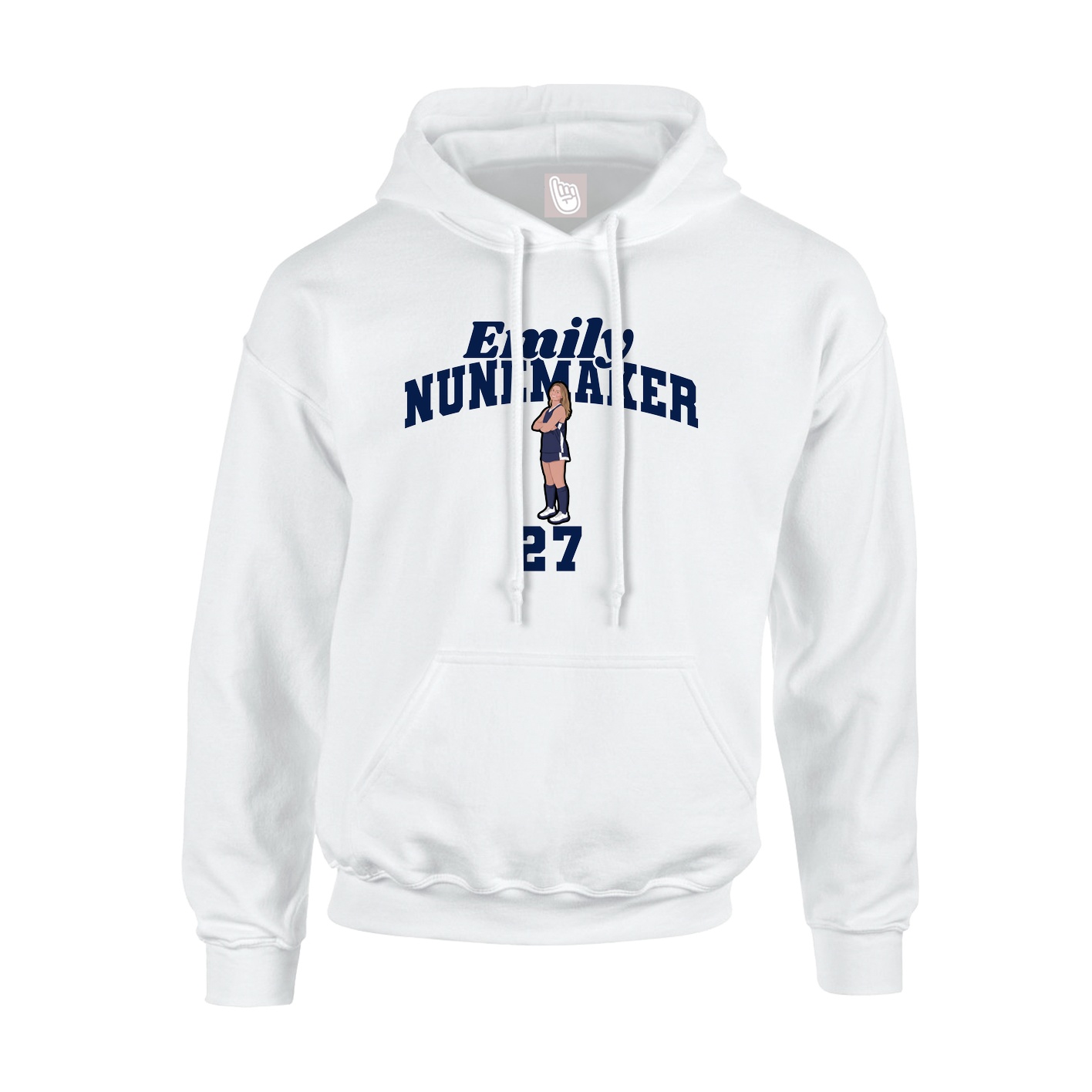 Youth Hoodie — Signature Arch in White