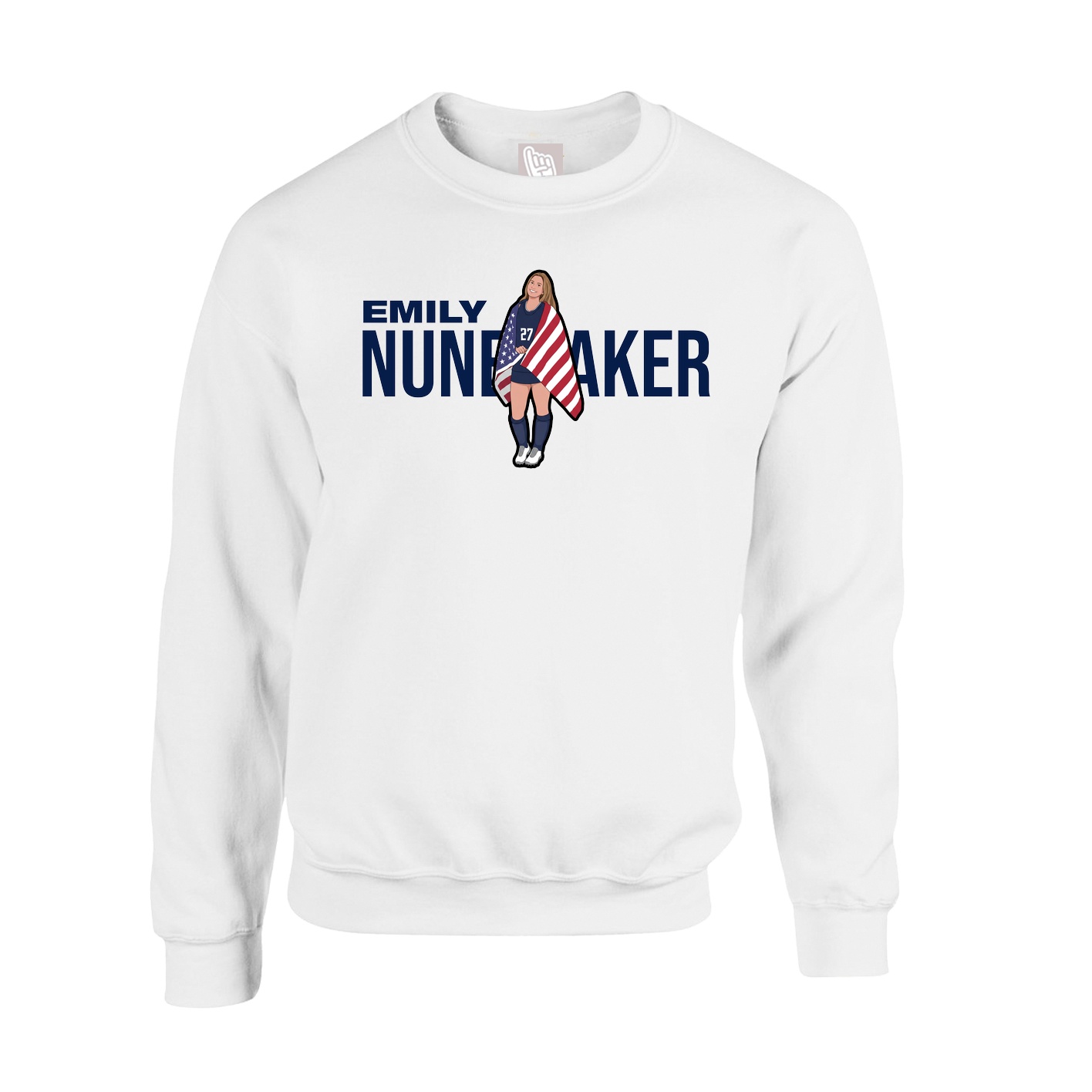 Fleece Crew — Player Name in White