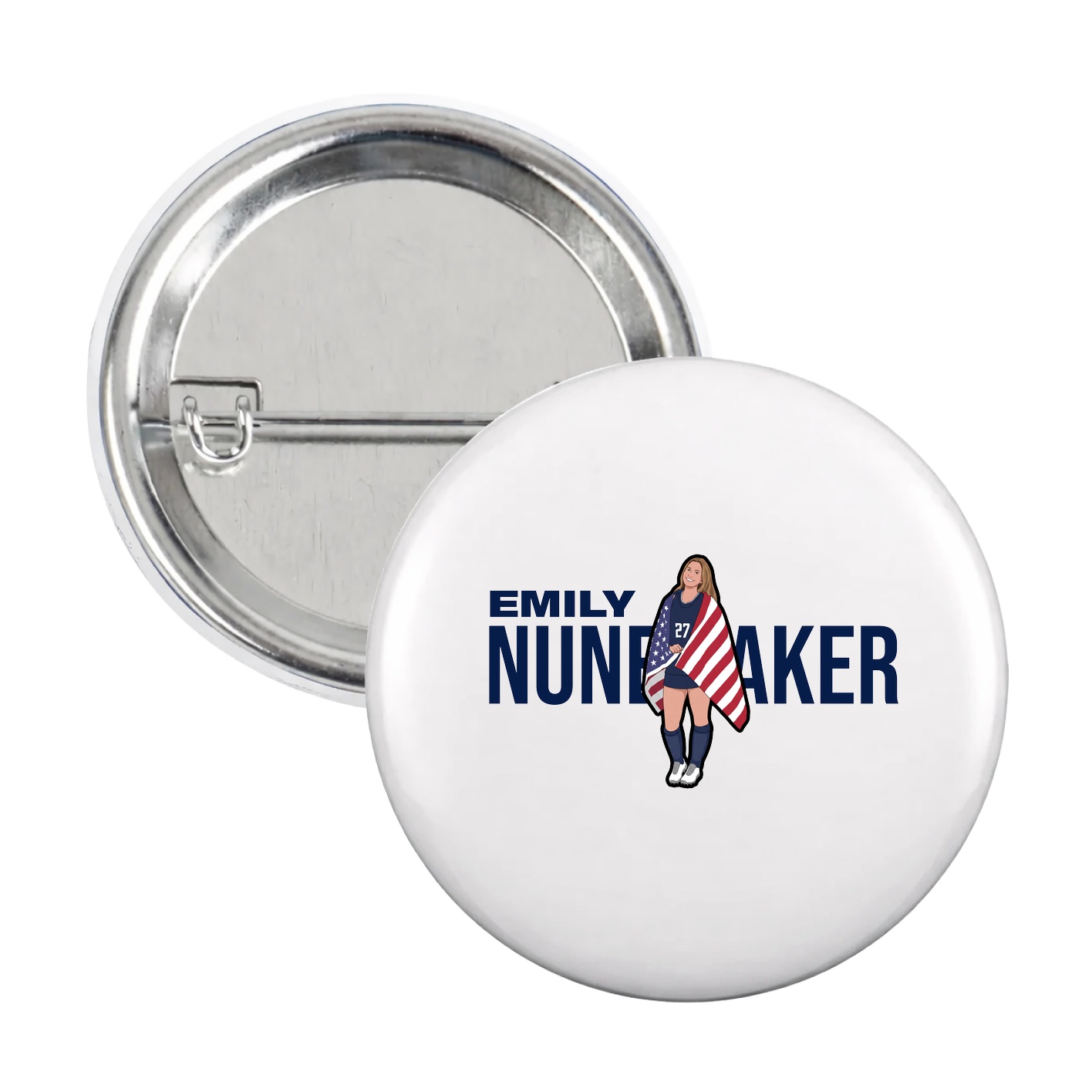 Game Day Button — Player Name in White