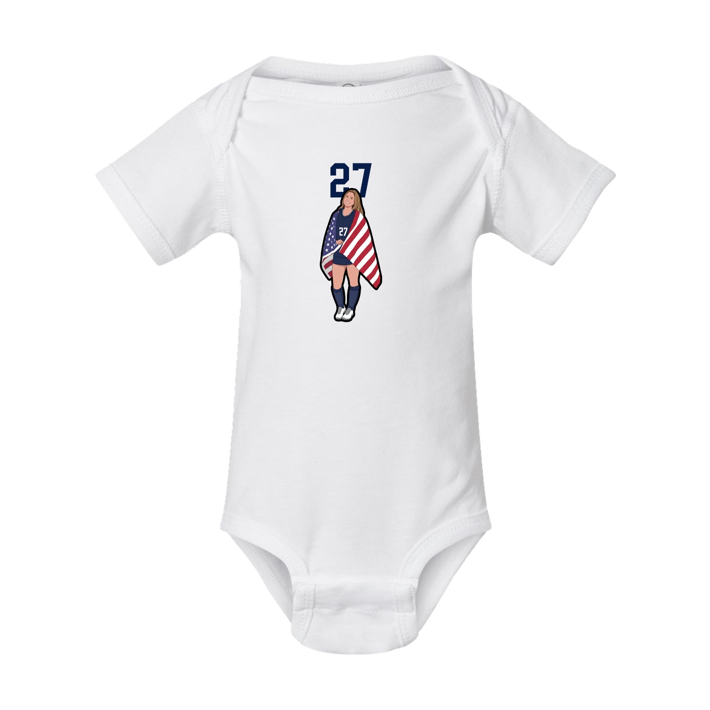 Baby Onesie — Number Top in White