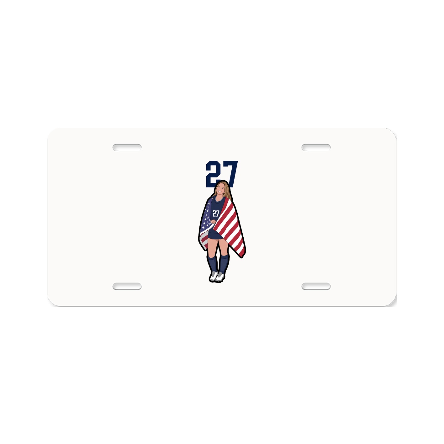 License Plate — Number Top in Classic
