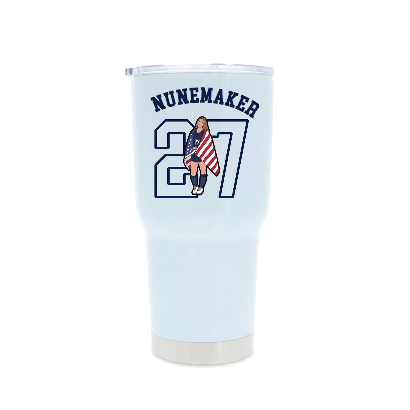 30oz Stainless Steel Tumbler — Shirsey Arch in White